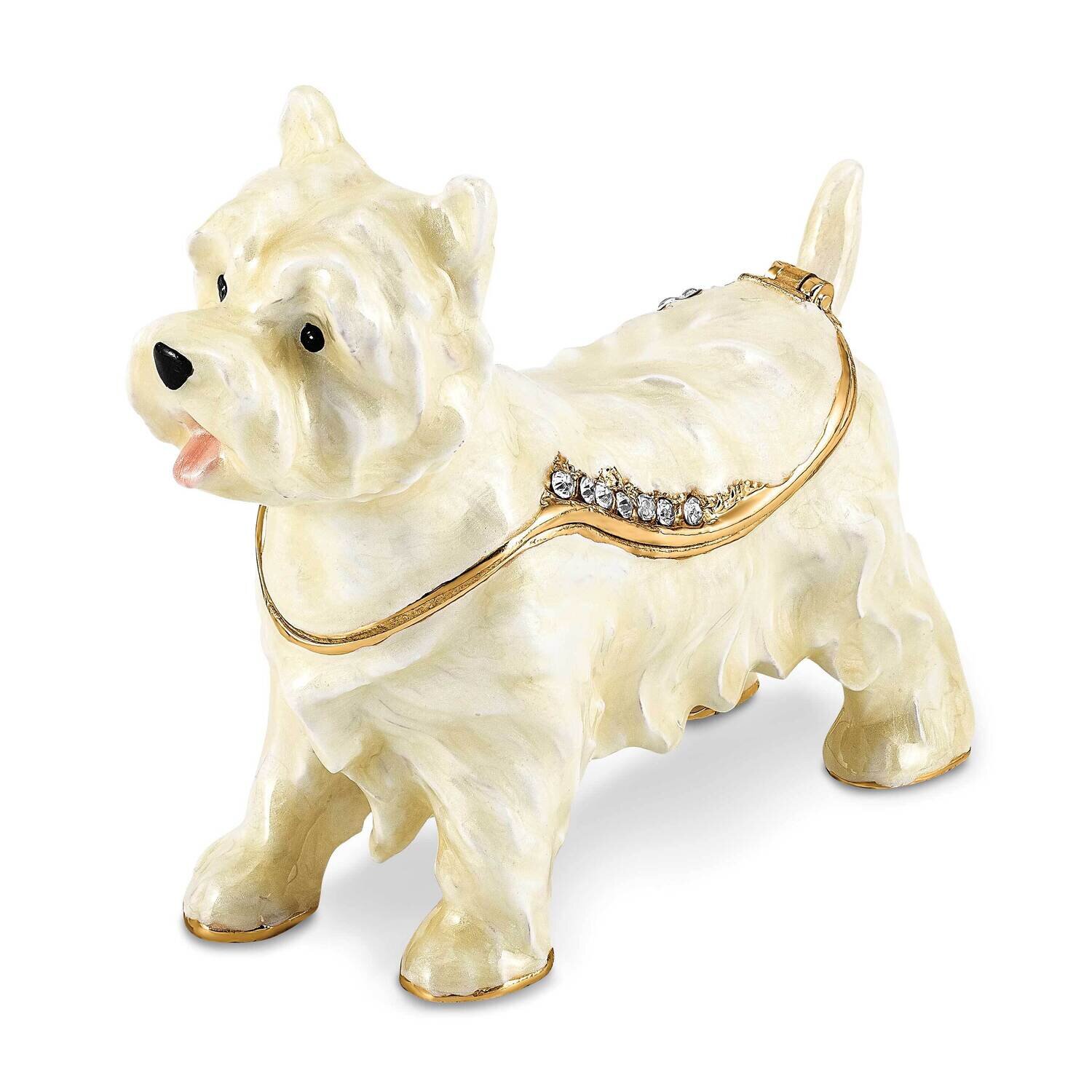 Westie West Highland White Terrier Trinket Box Bejeweled BJ4063