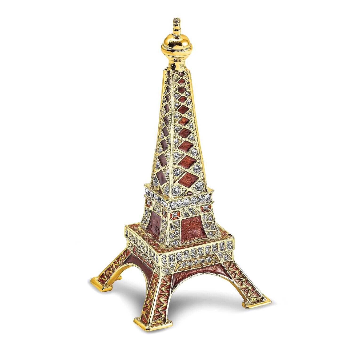 Paris Eiffel Tower Ring Holder Trinket Box Bejeweled BJ4097