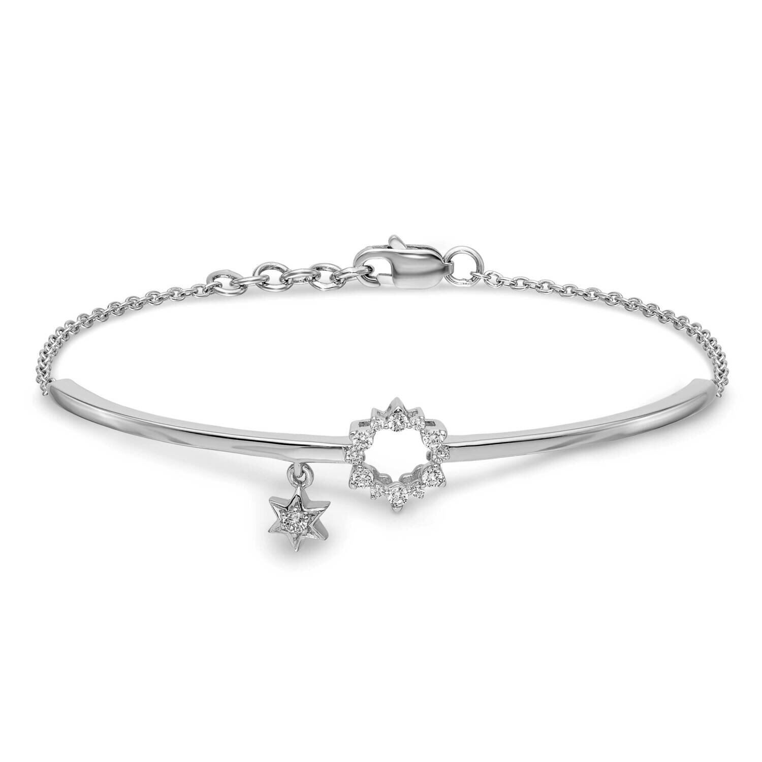 Bangle Bracelet 14k White Gold Diamond BM3704-020-WA, MPN: BM3704-020-WA, 883957251936