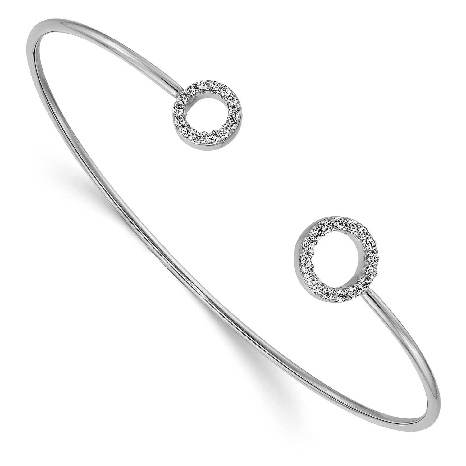 Flexible Bangle 14k White Gold Diamond BM3712-025-WA, MPN: BM3712-025-WA, 883957252070