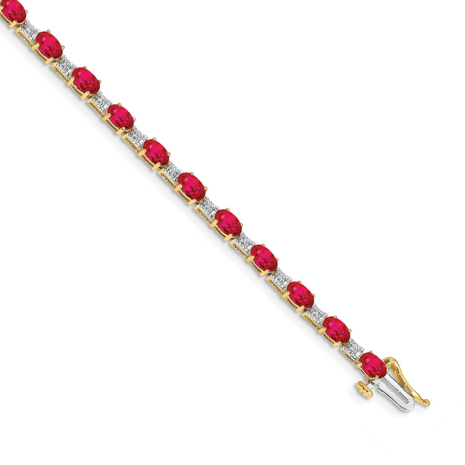 Ruby Bracelet 14k Gold Diamond BM4481-RU-010-YA