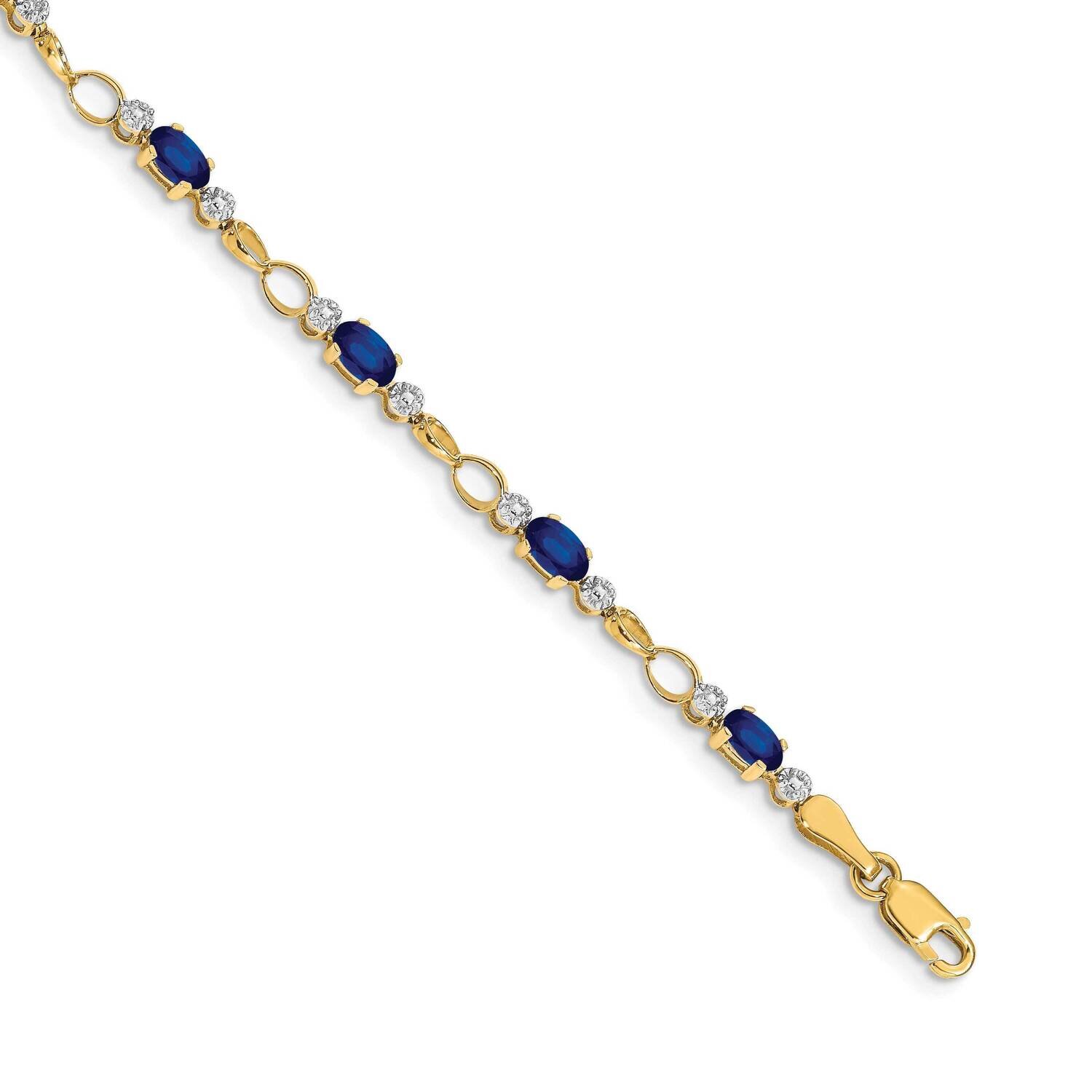 Completed Open-Link Diamond Sapphire Bracelet 14k Gold BM4482-SA-001-YA, MPN: BM4482-SA-001-YA, 883…