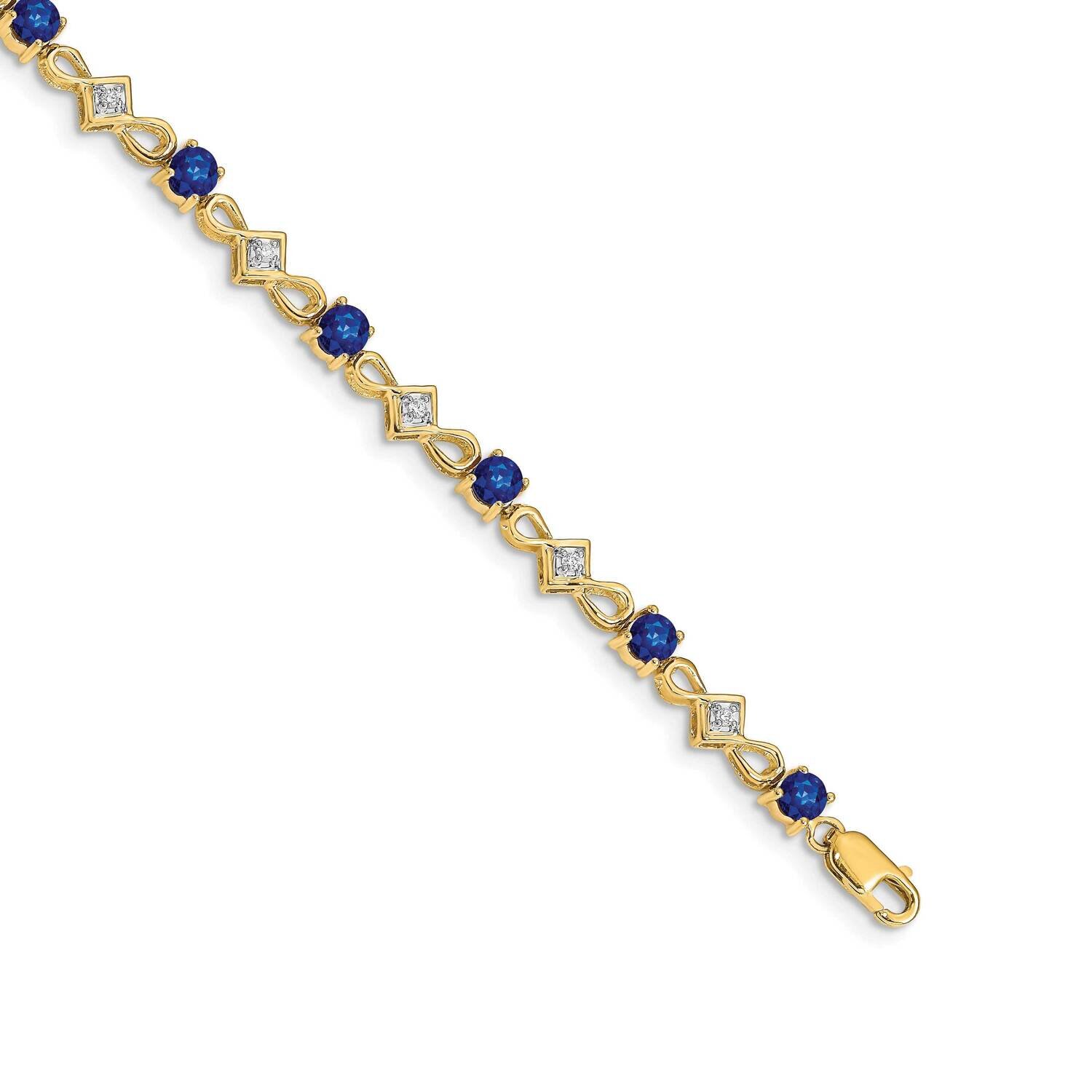 Sapphire Bracelet 14k Gold Diamond BM4486-SA-010-YA