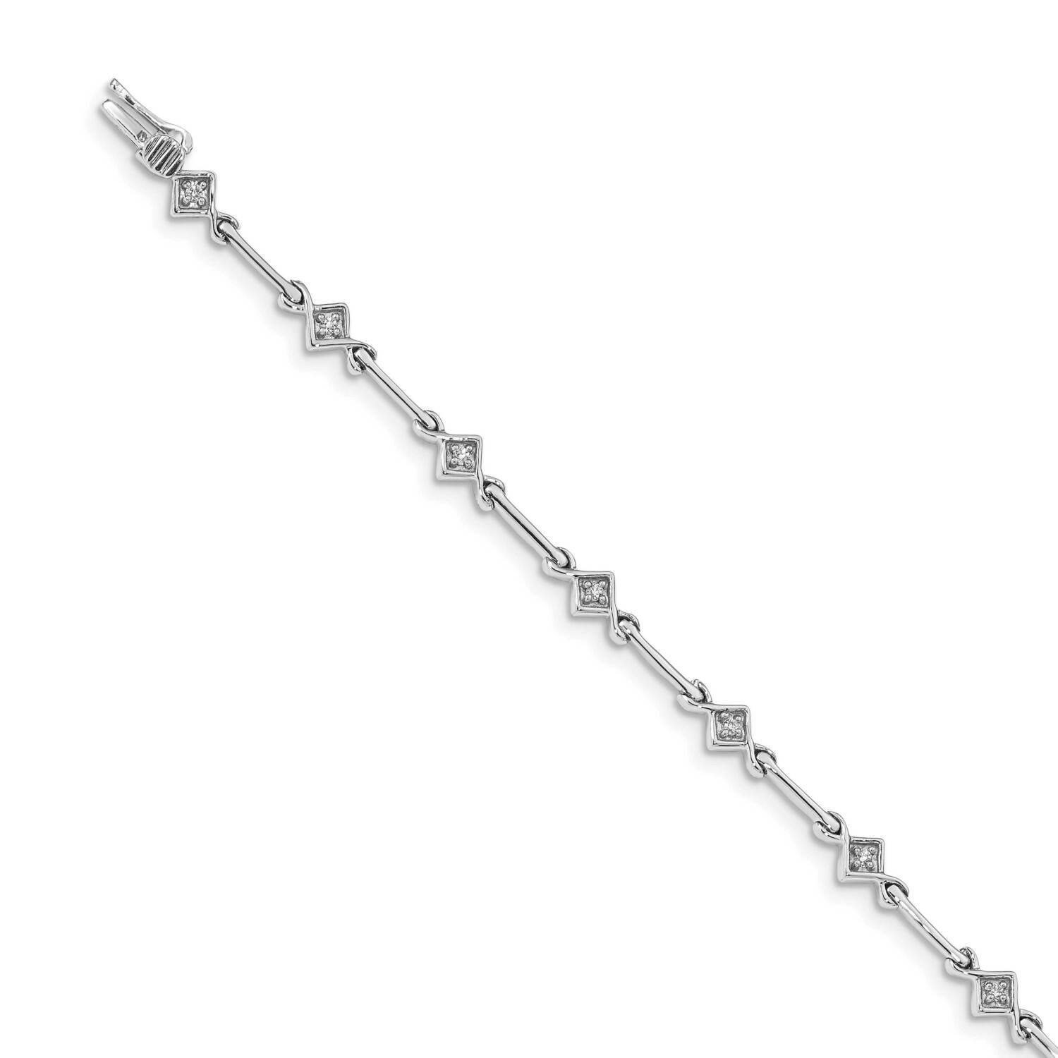 7.5 Inch Link Bracelet 14k White Gold Diamond BM4596-015-WA, MPN: BM4596-015-WA, 191101332357