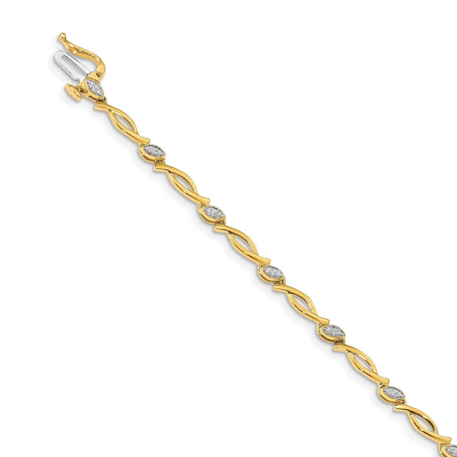 Bracelet 14k Gold Diamond BM4606-013-YA, MPN: BM4606-013-YA, 818050013280