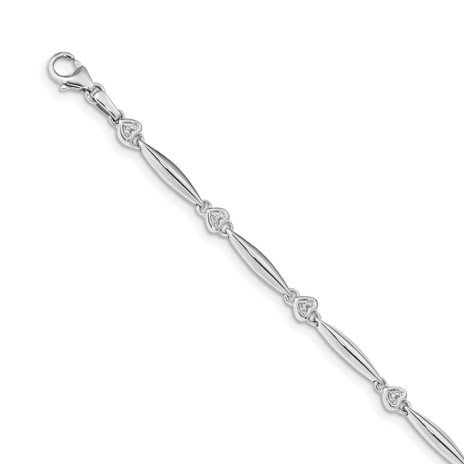 Heart Bracelet 14k White Gold Diamond BM4607-005-WA, MPN: BM4607-005-WA, 883957284521