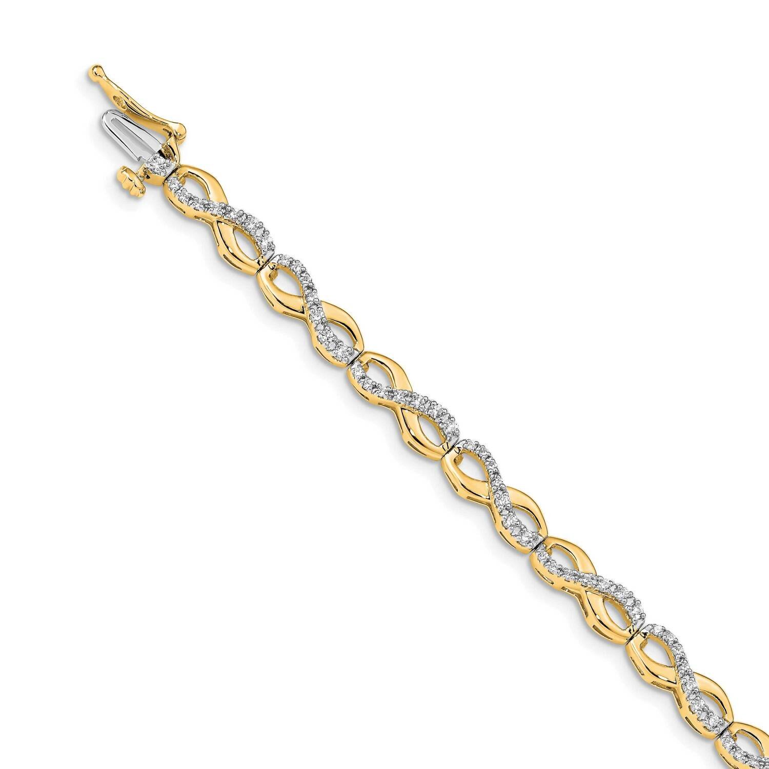Figure 8 Bracelet 14k Gold Diamond BM4636-100-YA, MPN: BM4636-100-YA, 883957385747