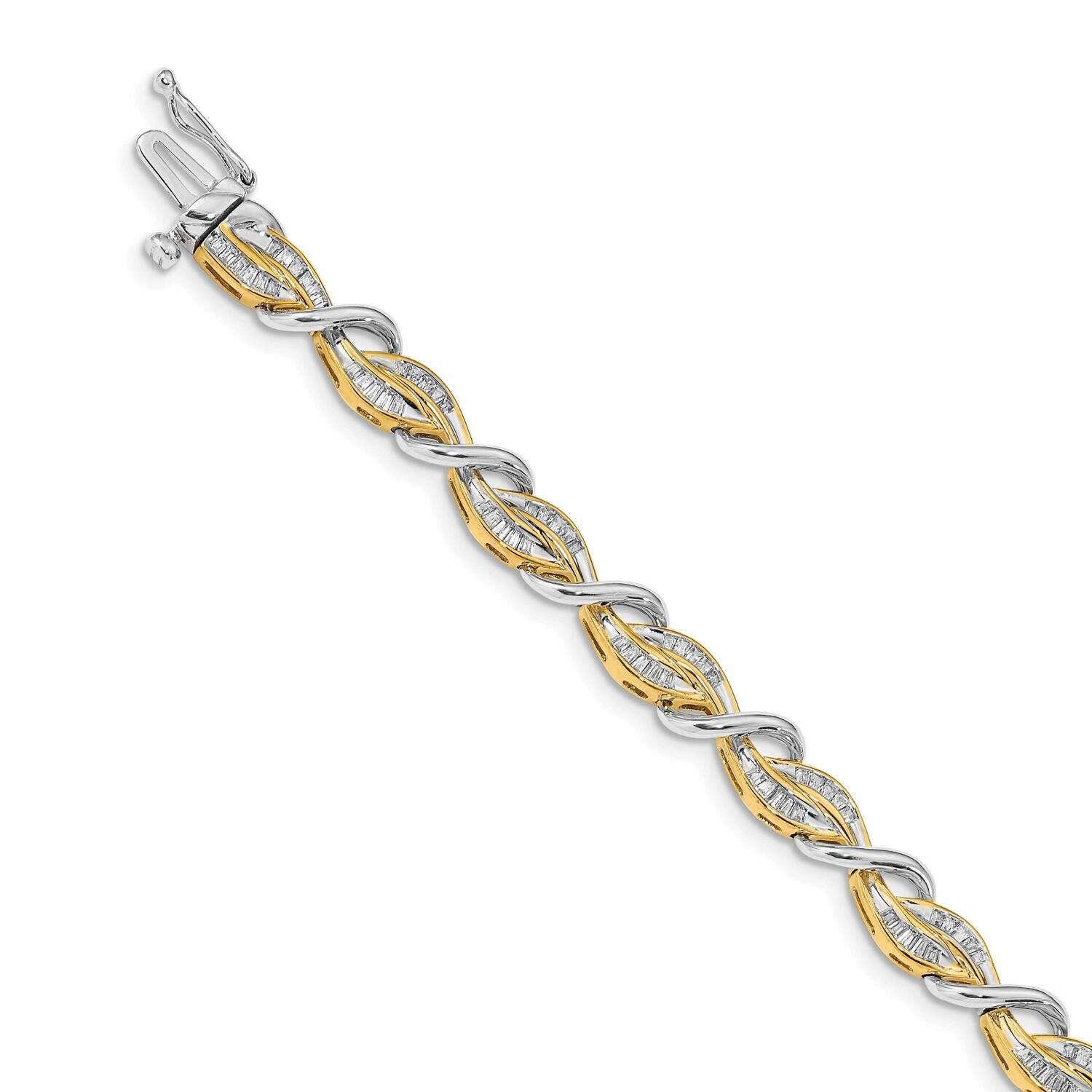 Bracelet Two Tone Gold 14k Gold Diamond BM4639-100-YWA, MPN: BM4639-100-YWA, 883957254821