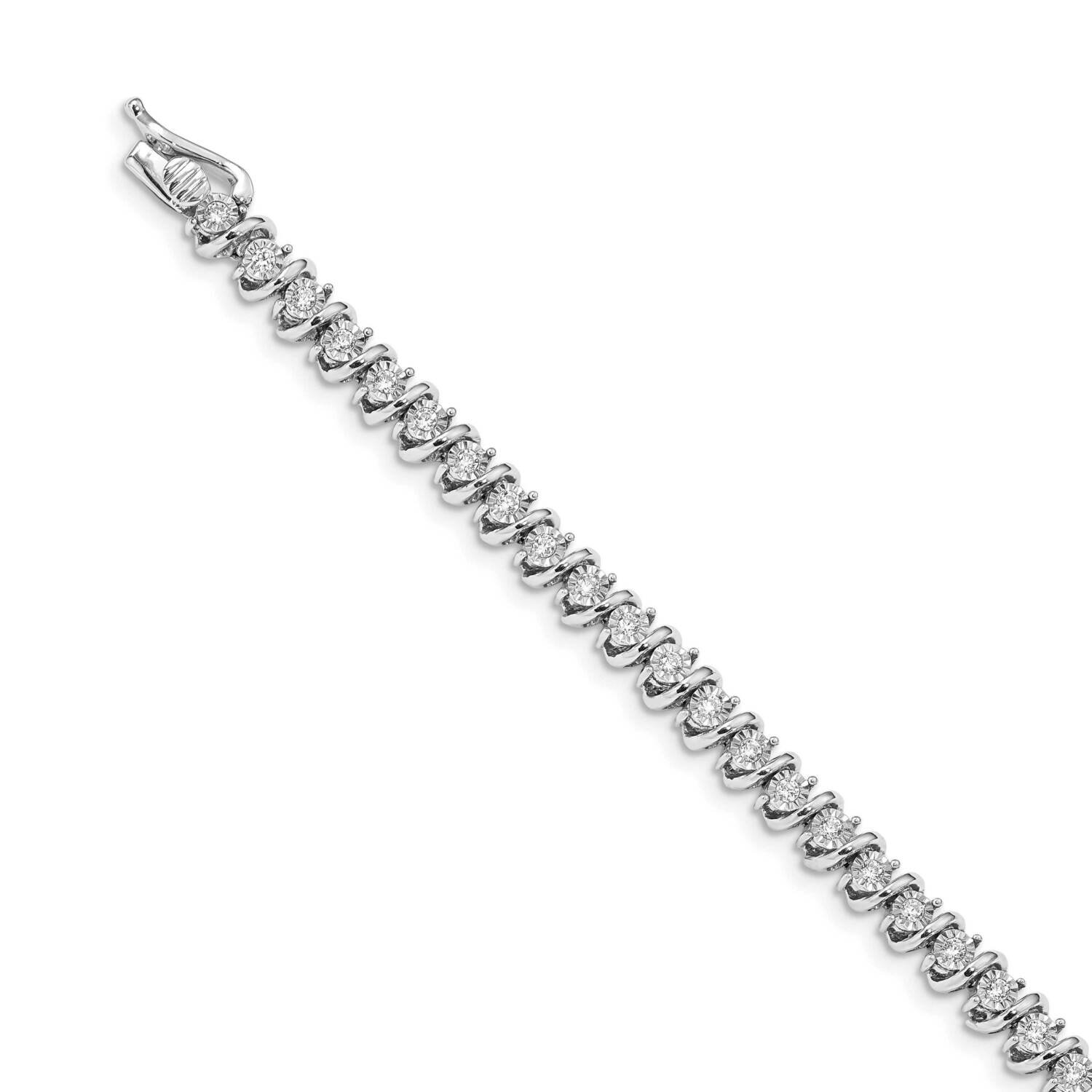 Bracelet 14k White Gold Diamond BM4643-100-WA, MPN: BM4643-100-WA, 883957424590
