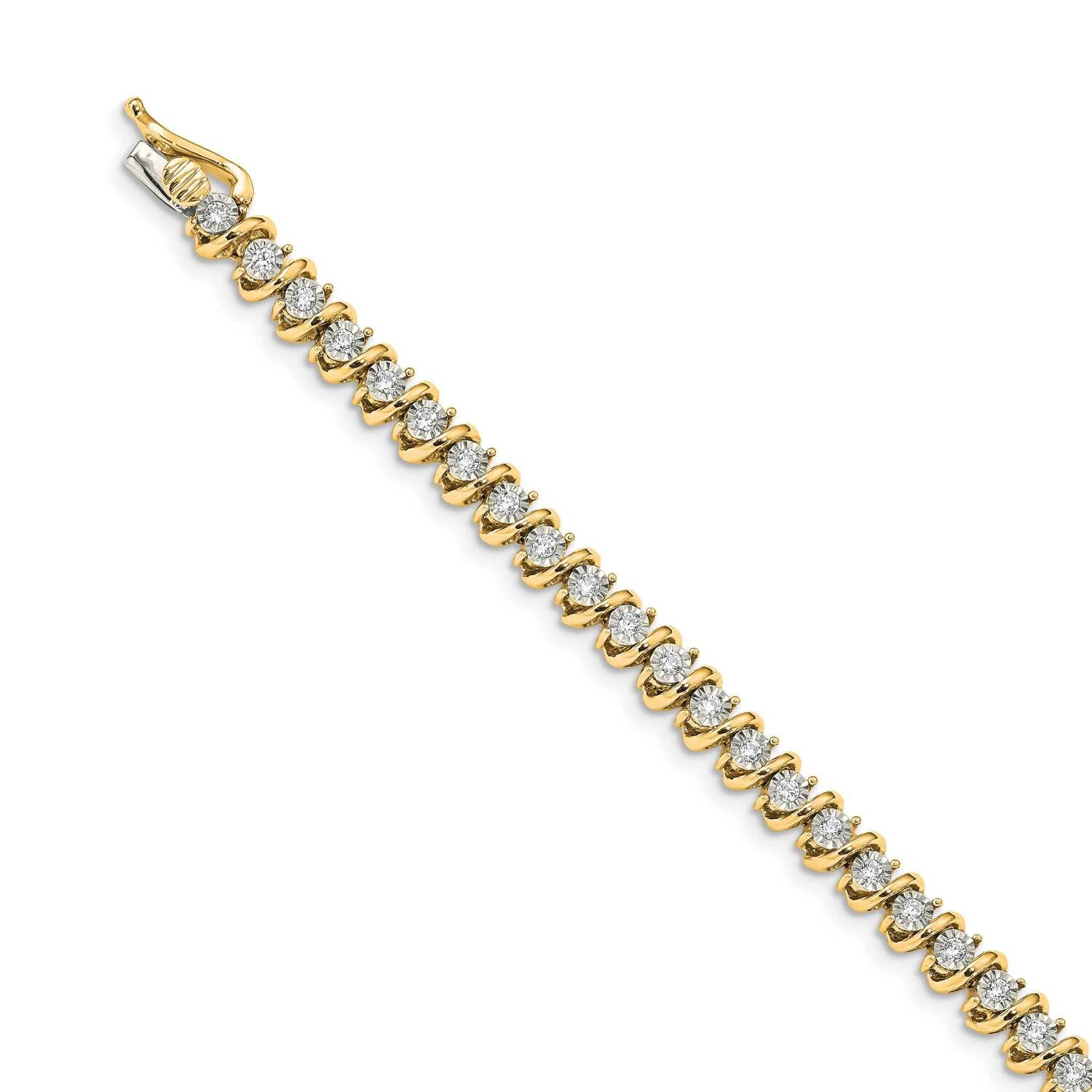 Bracelet 14k Gold Diamond BM4643-100-YA, MPN: BM4643-100-YA, 883957453477