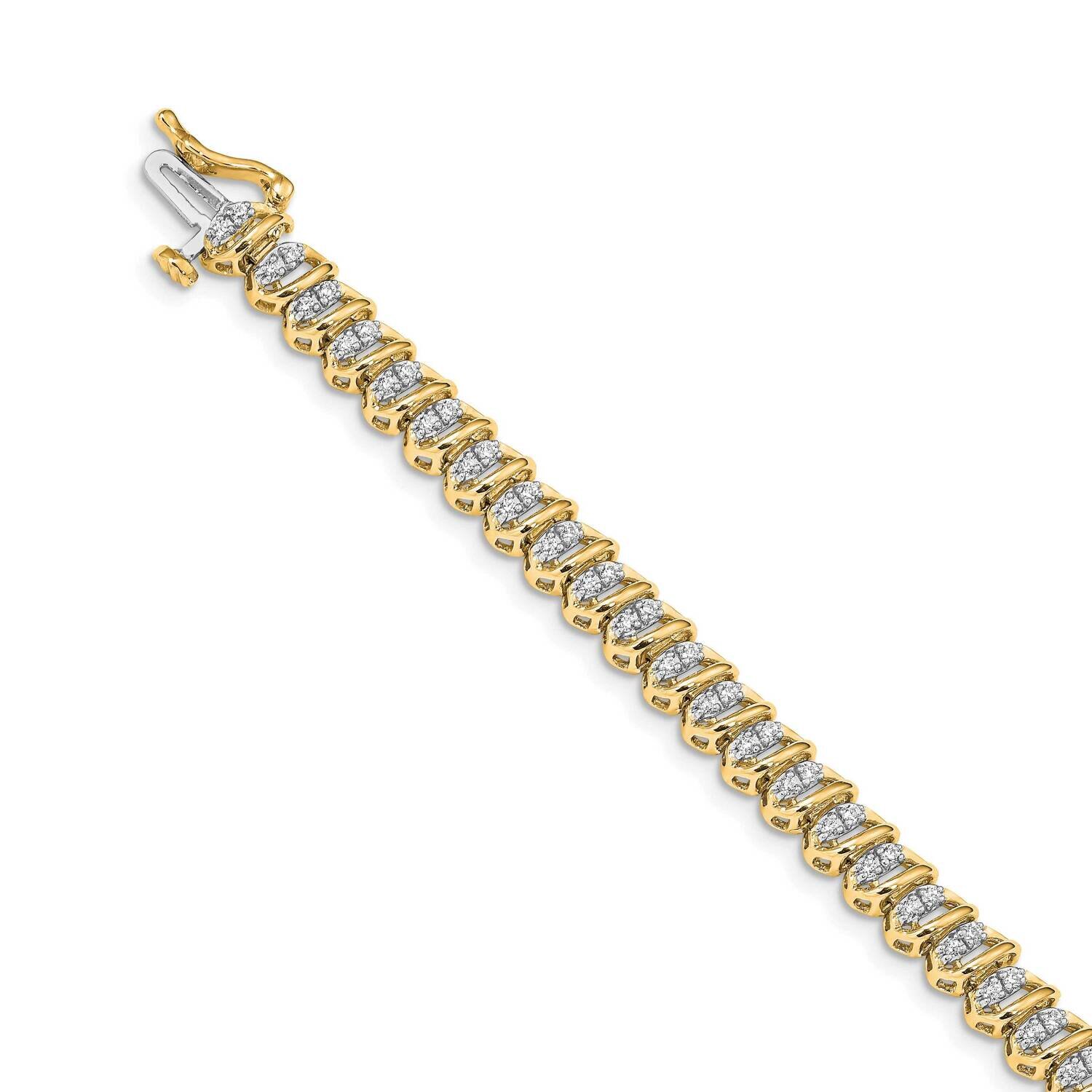 Bracelet 14k Gold Diamond BM4645-100-YA, MPN: BM4645-100-YA, 883957385709