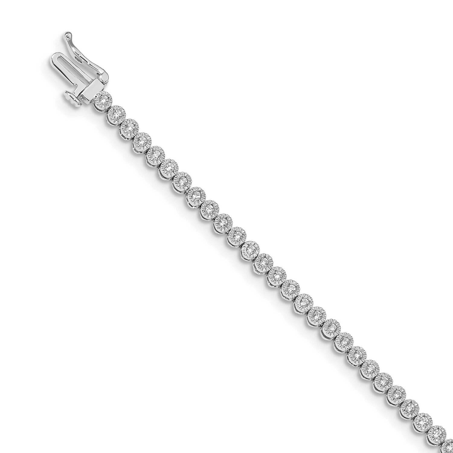 Tennis Bracelet 14k White Gold Diamond BM4649-100-WA, MPN: BM4649-100-WA, 883957494616