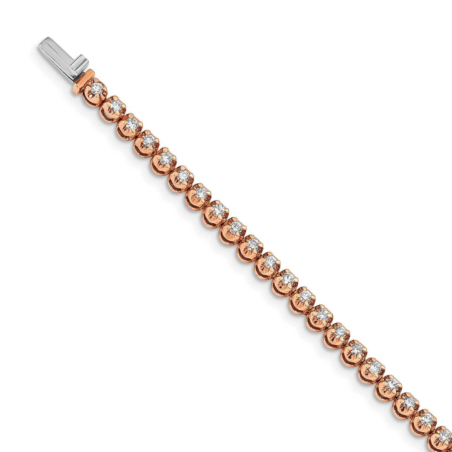 Diamond Bracelet 14k Rose Gold BM4650-200-RA, MPN: BM4650-200-RA, 191101333064