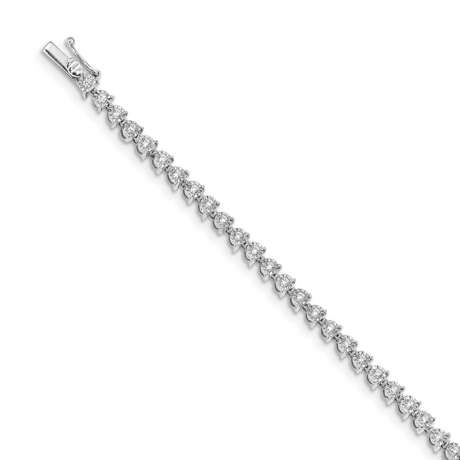 Bracelet 14k White Gold Diamond BM4655-100-WA, MPN: BM4655-100-WA, 196904094365