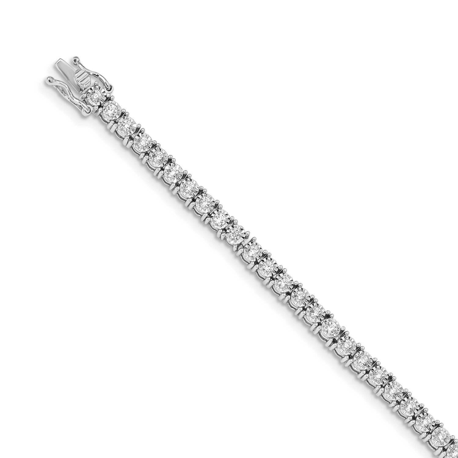 Illusion Setting Diamond Bracelet 14k White Gold BM4673-200-WA