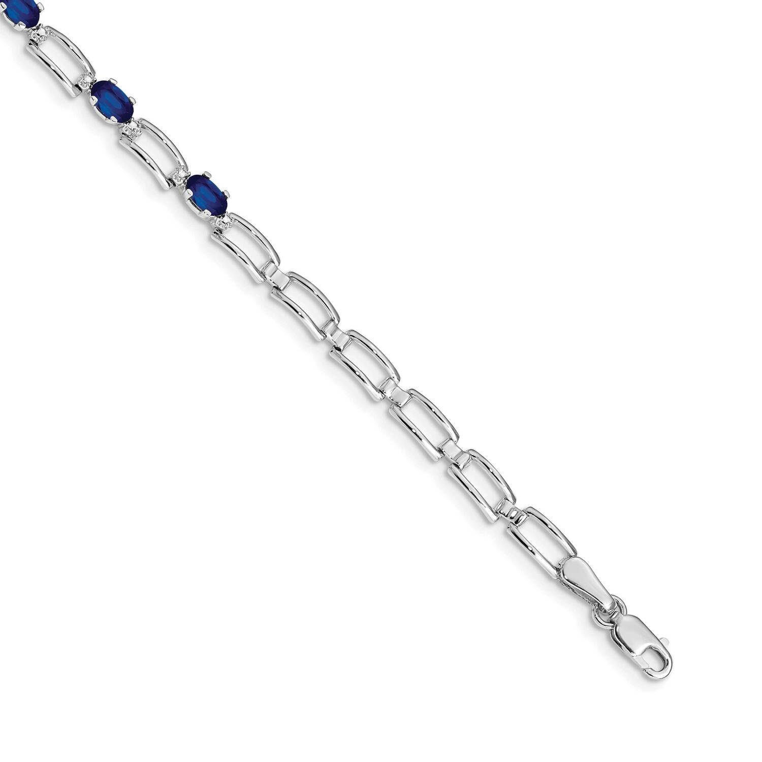 Sapphire Bracelet 14k White Gold BM4752-SA-001-WA, MPN: BM4752-SA-001-WA, 883957550442