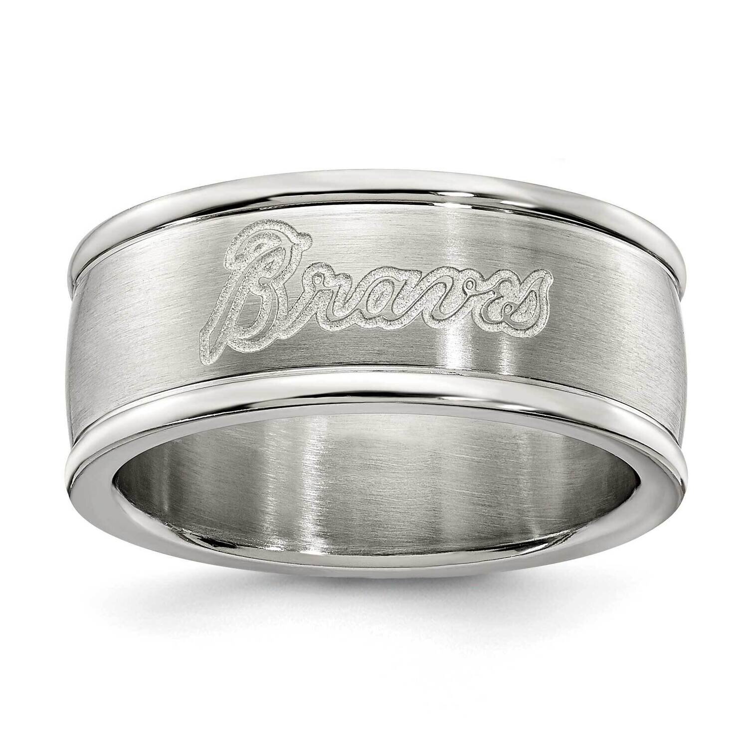 Atlanta Braves Logo Band Ring Stainless Steel BRA035-SZ6