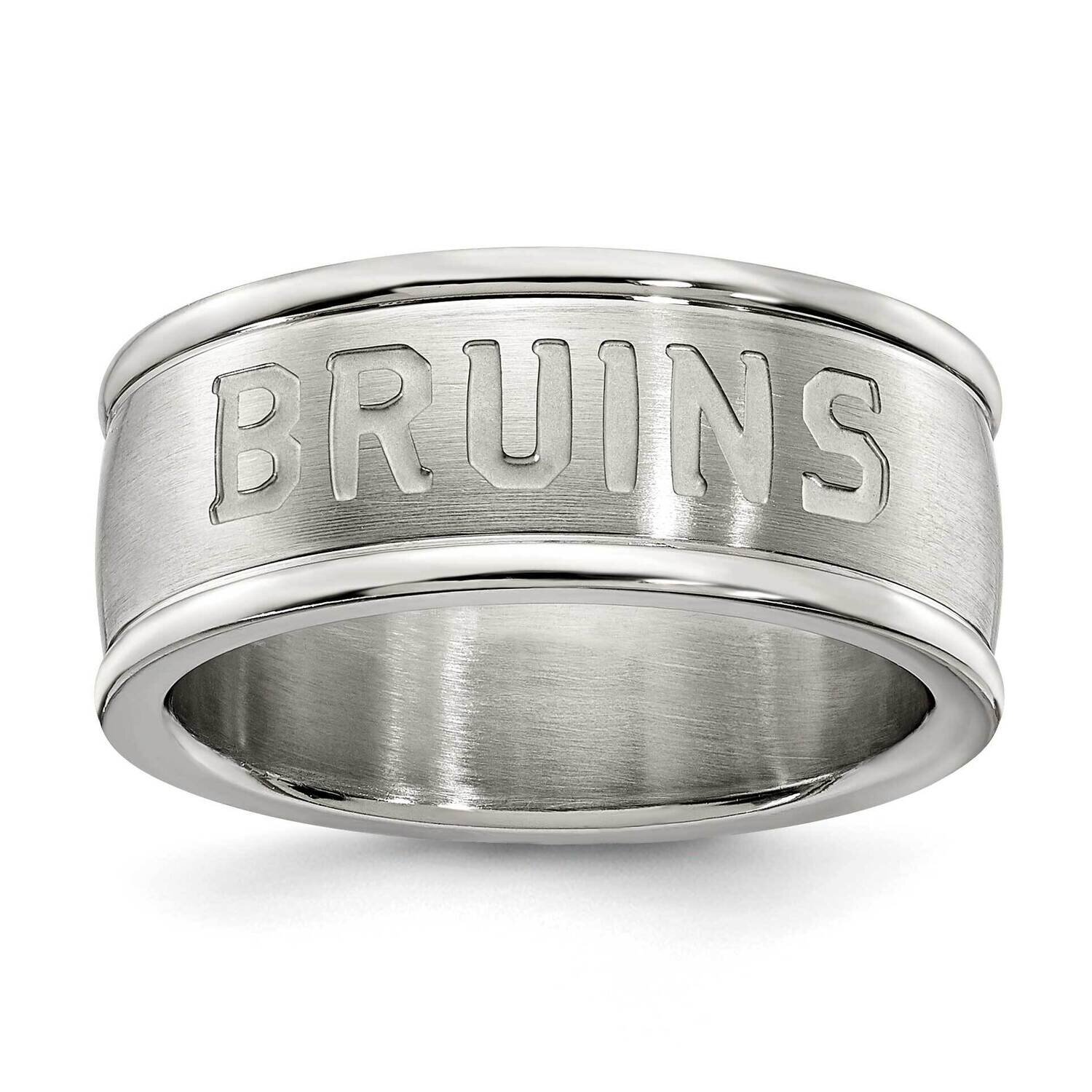 Boston Bruins Logo Band Ring Stainless Steel BRI035-SZ6