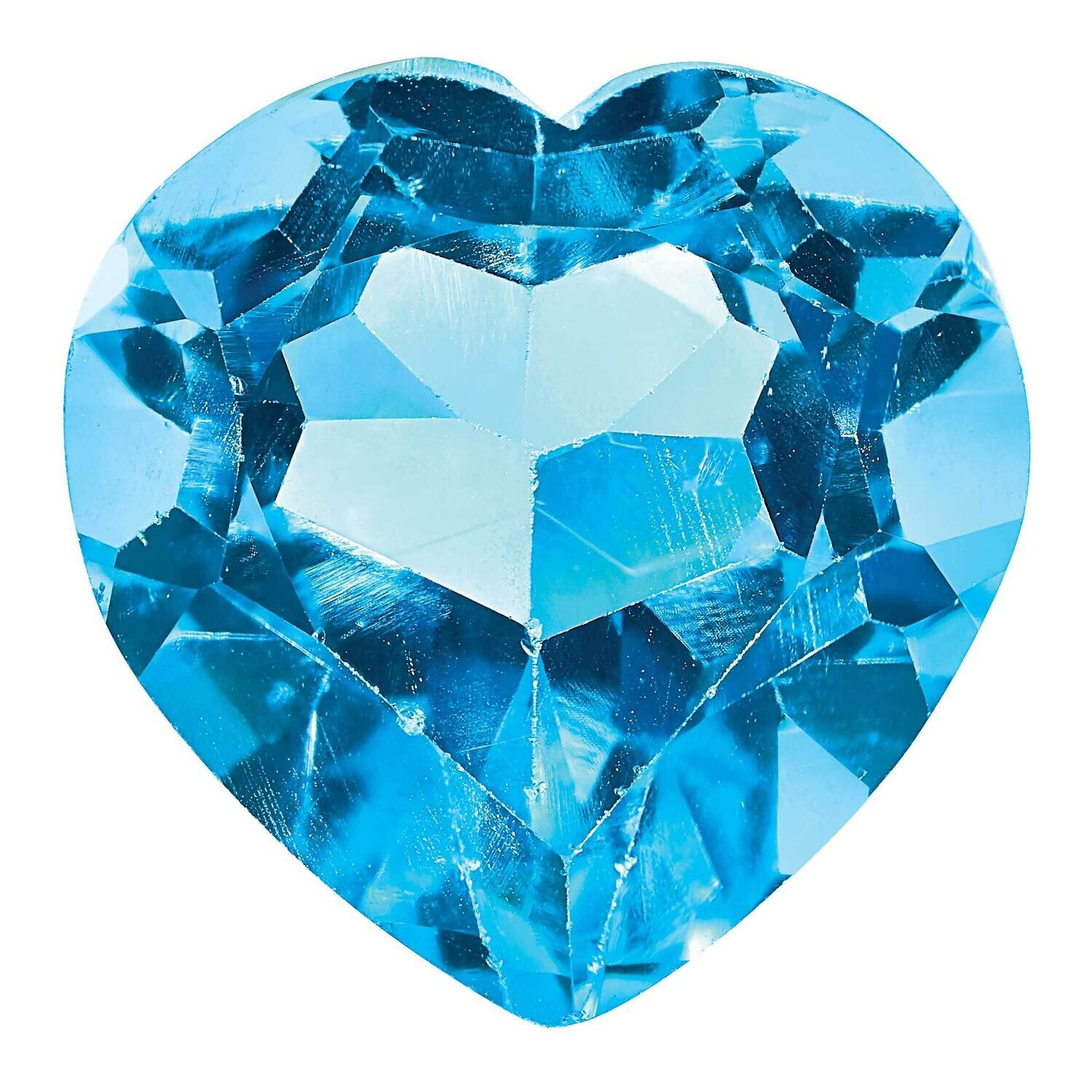 Blue Topaz 3mm Heart Faceted AA Quality BT-0300-HTF-AA