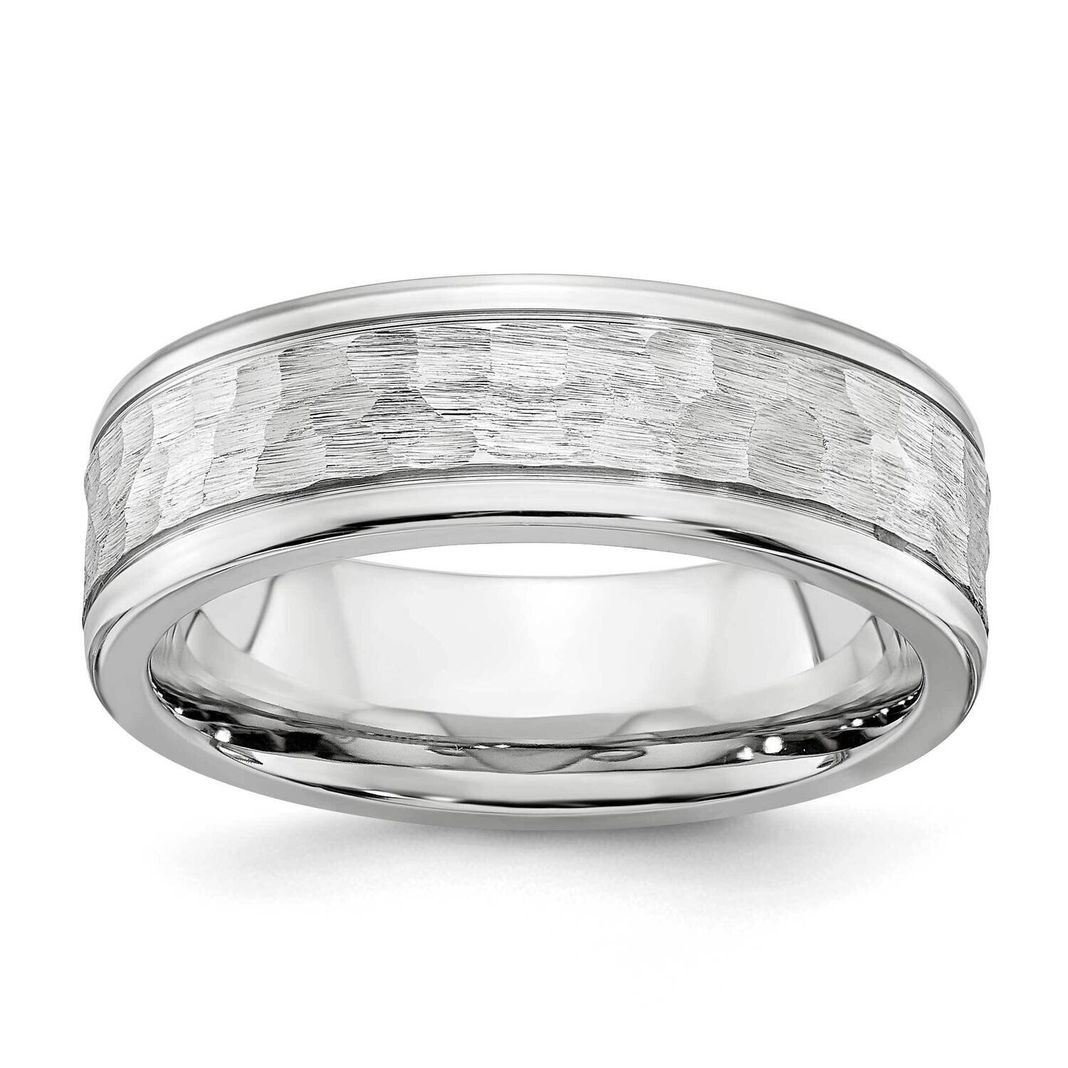 Brushed and Polished Hammered Center 7mm Band Cobalt CC61-10, MPN: CC61, 191101873157