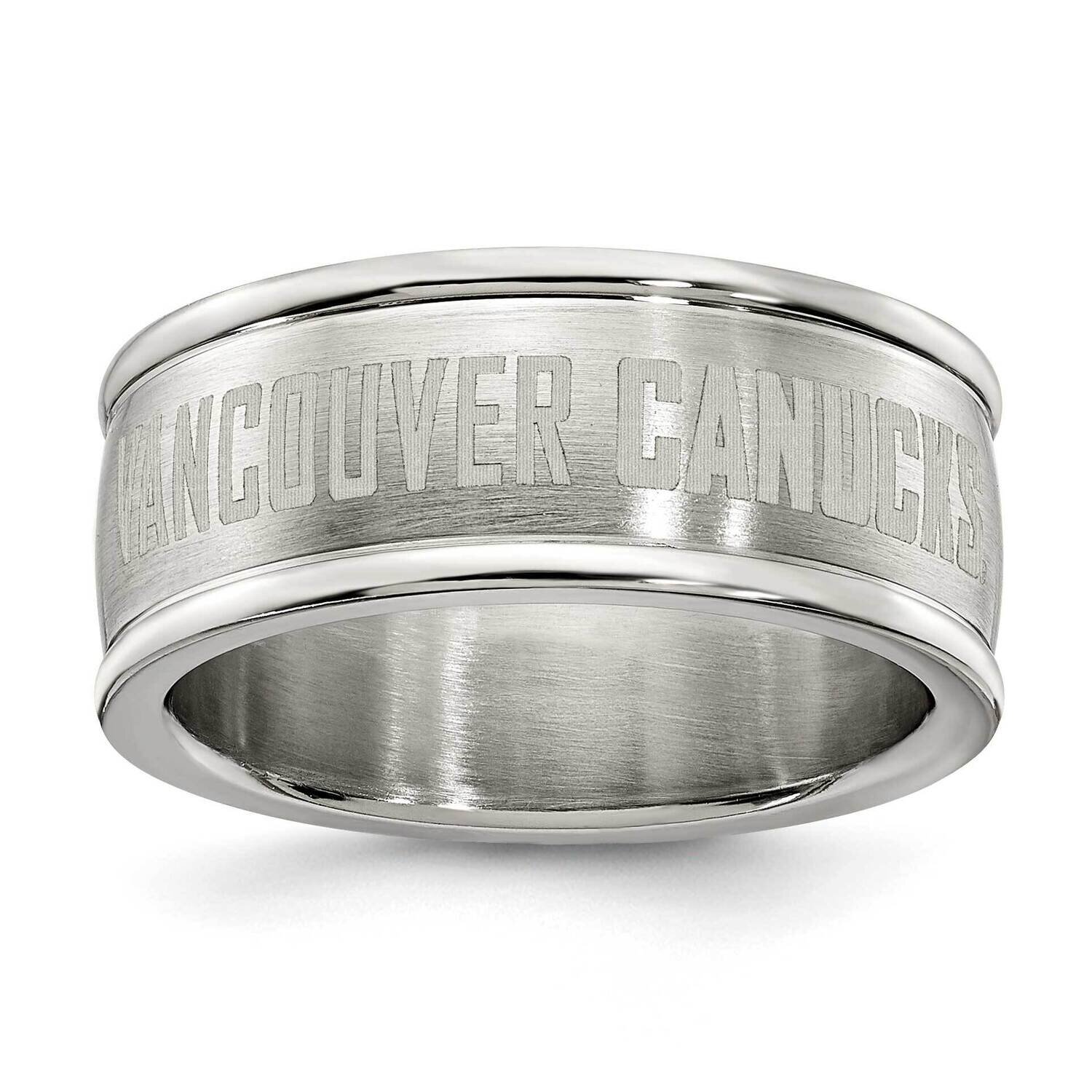 Vancouver Canucks Logo Band Ring Stainless Steel CUC035-SZ6