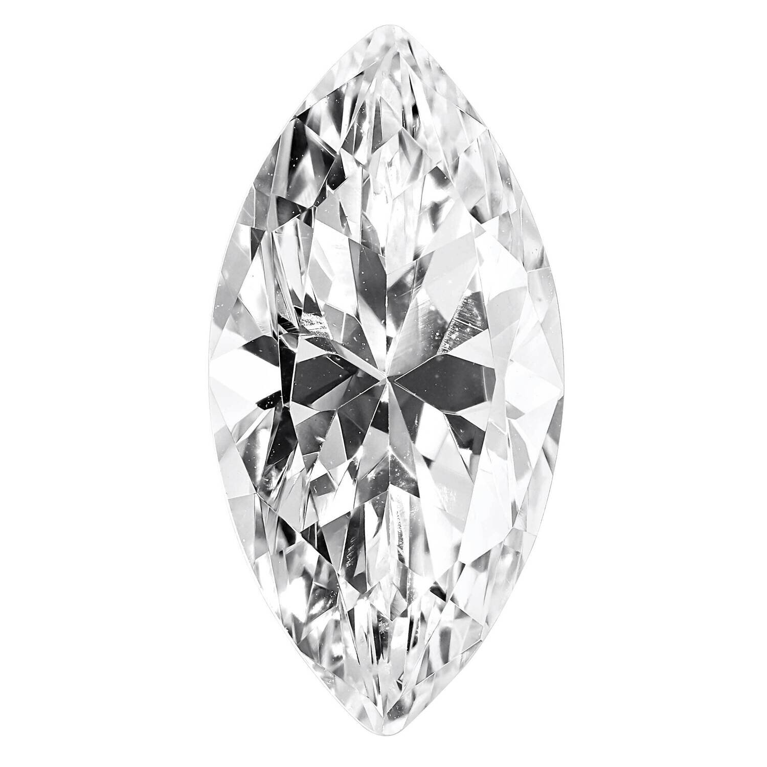 Cubic Zirconia White 4x2mm Marquise A Quality CZ-0402-MQF-WH-A, MPN: CZ-MQF-WH-A,