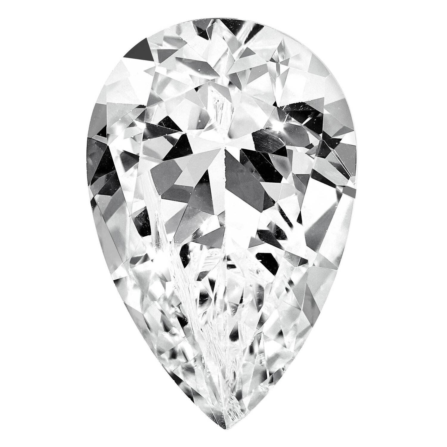 Cubic Zirconia White 5x3mm Pear A Quality CZ-0503-PSF-WH-A, MPN: CZ-PSF-WH-A,