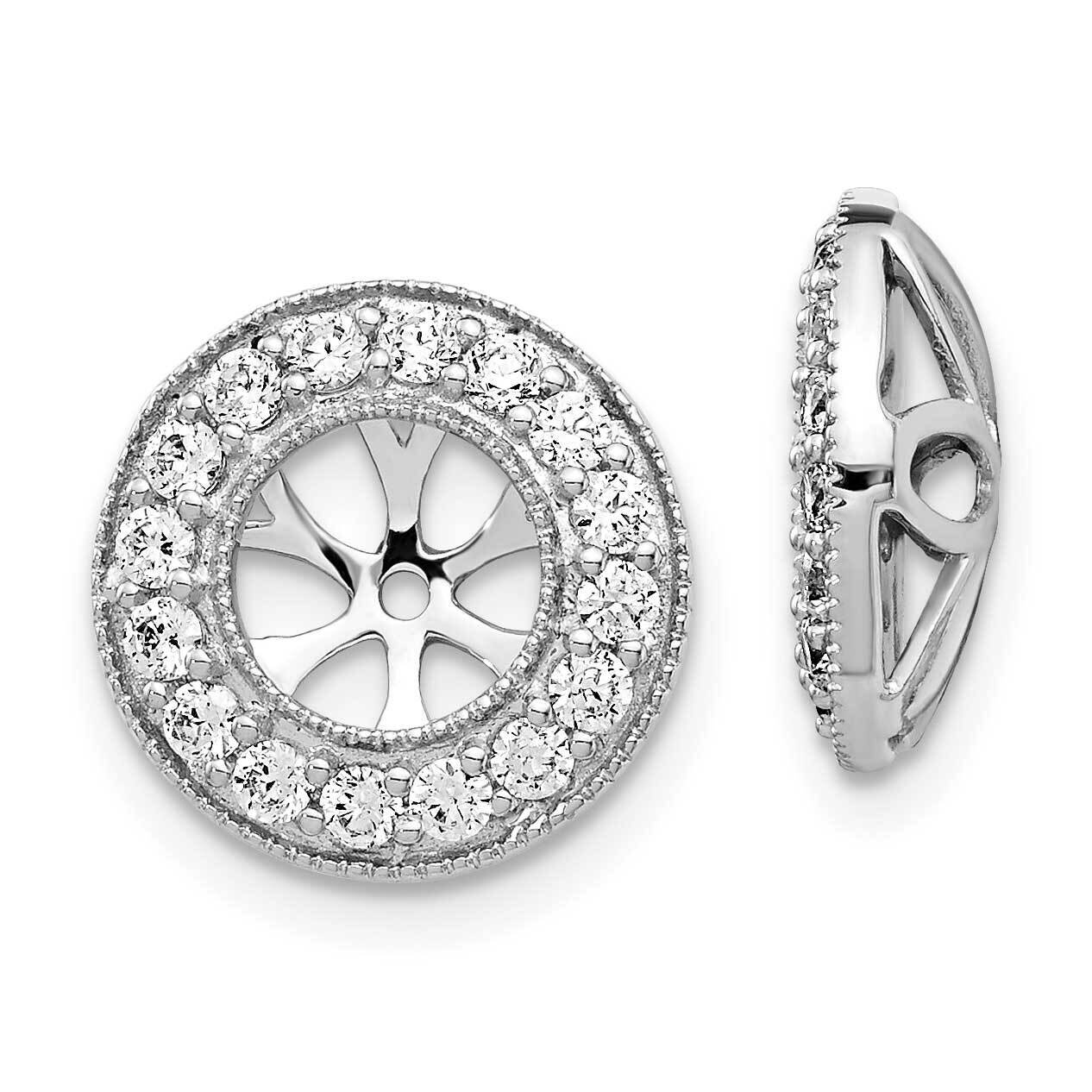 Earring Jackets 14k White Gold Diamond EJM5300-075-WA, MPN: EJM5300-075-WA, 883957954882