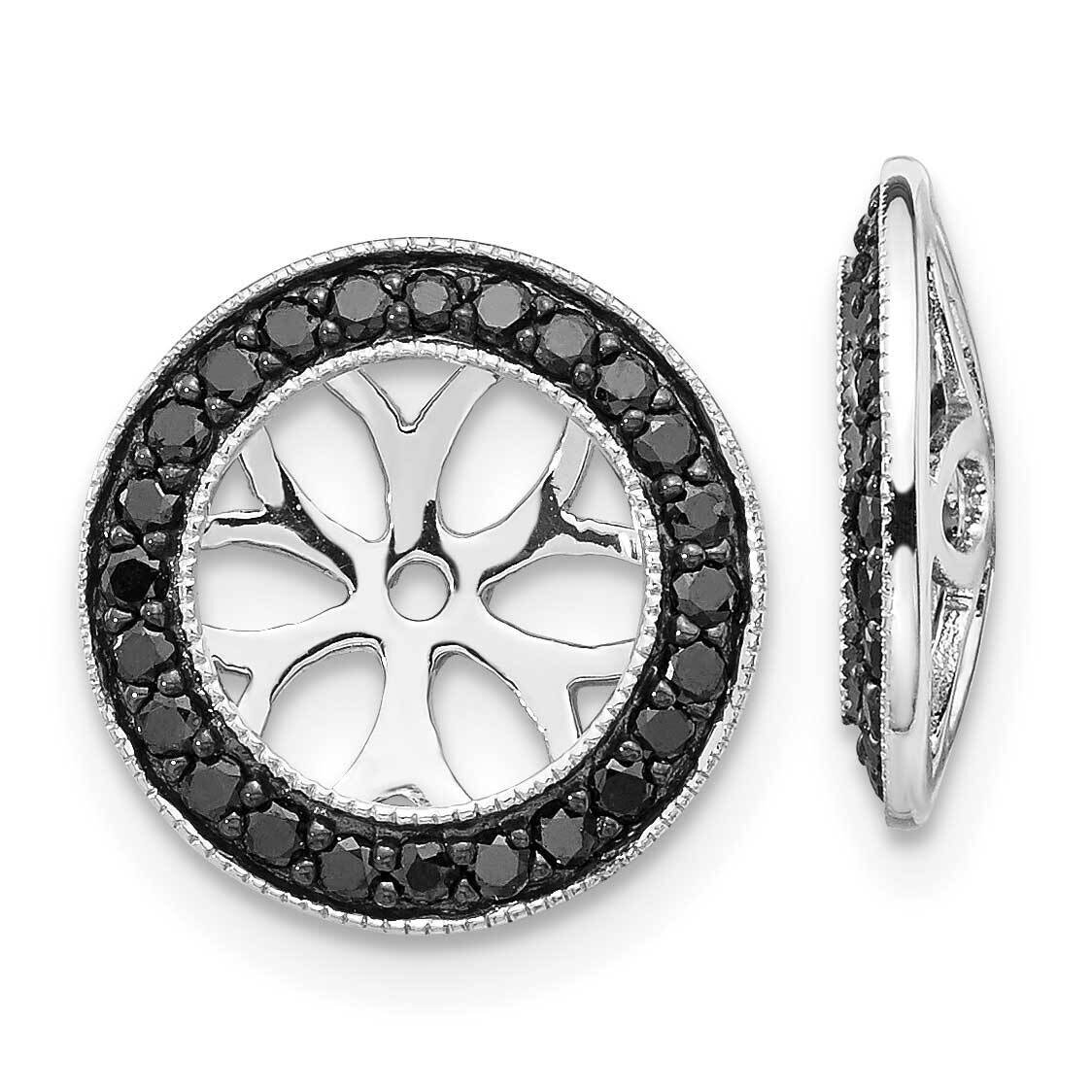 Black Diamond Earring Jackets 14k White Gold EJM5300-BK-040-WA, MPN: EJM5300-BK-040-WA, 191101537578