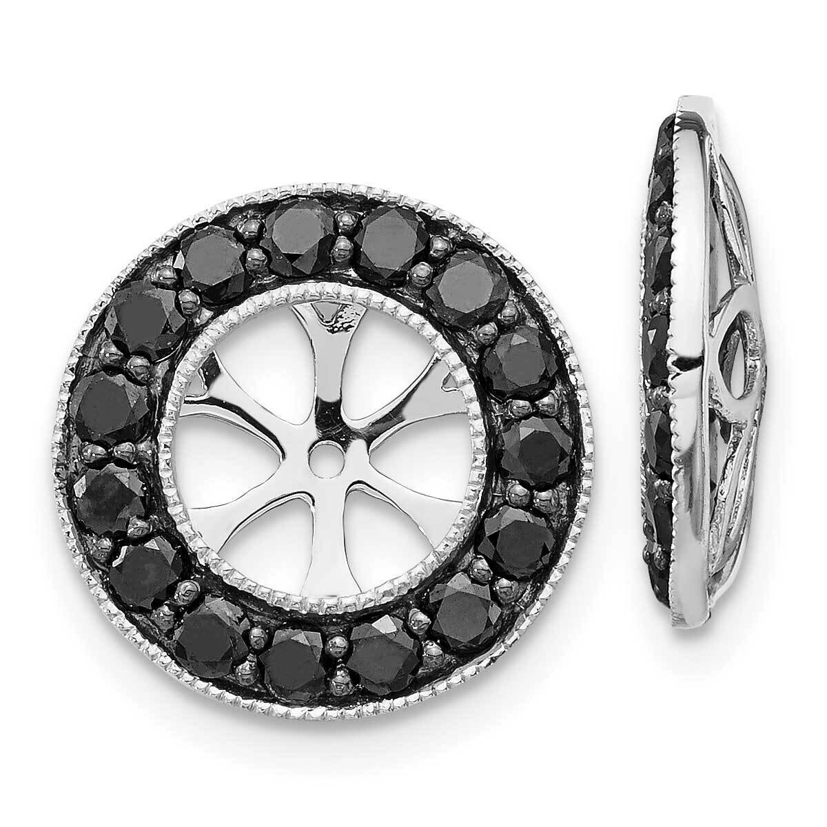 Black Diamond Earring Jackets 14k White Gold EJM5300-BK-100-WA, MPN: EJM5300-BK-100-WA, 191101537592