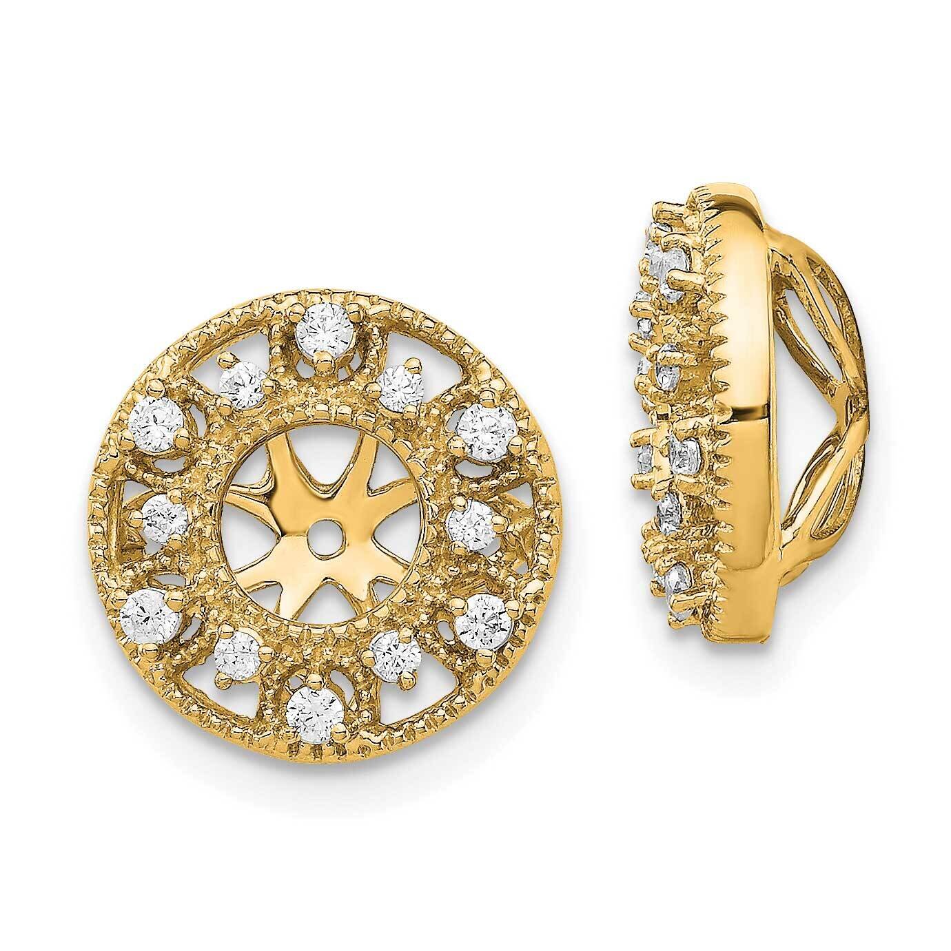 Earring Jacket 14k Gold Fancy Diamond EJM5301-025-YA, MPN: EJM5301-025-YA, 191101386312