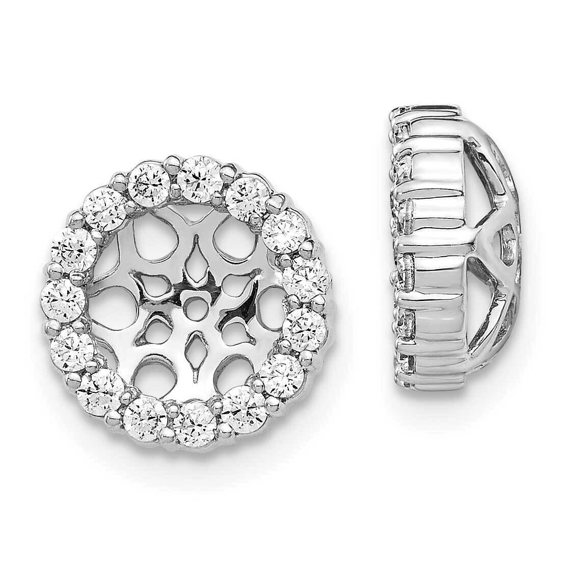 Earring Jackets 14k White Gold Diamond EJM5304-050-WA, MPN: EJM5304-050-WA, 883957920313