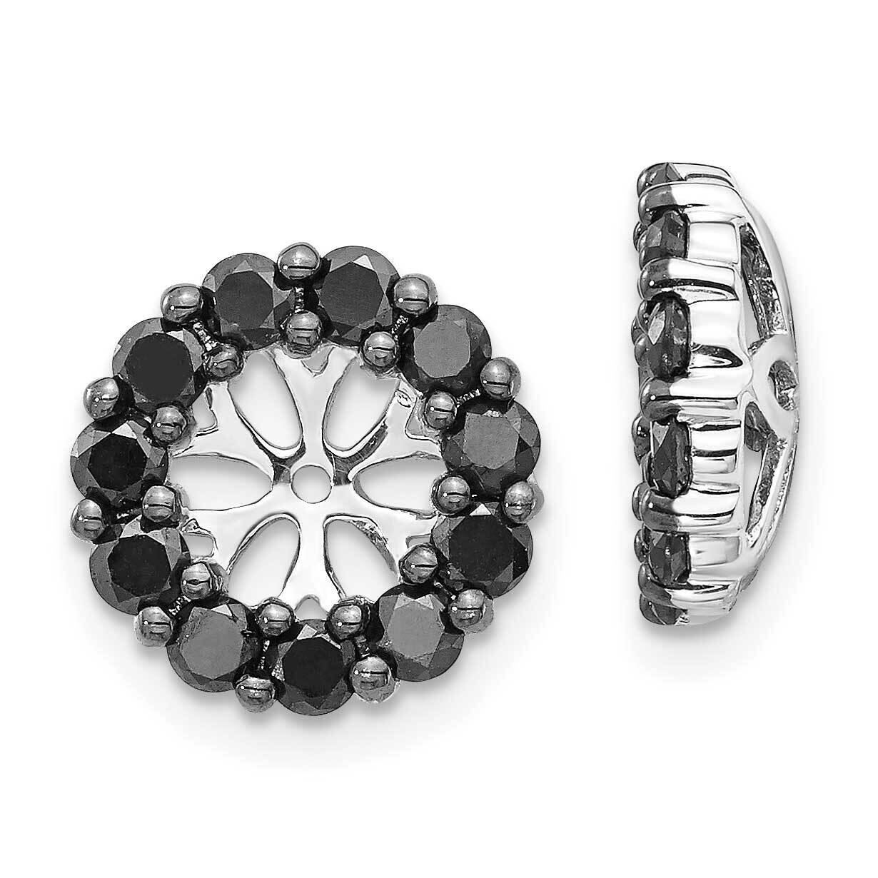 Black Diamond Earring Jackets 14k White Gold EJM5305-BK-100-WA, MPN: EJM5305-BK-100-WA, 191101537660