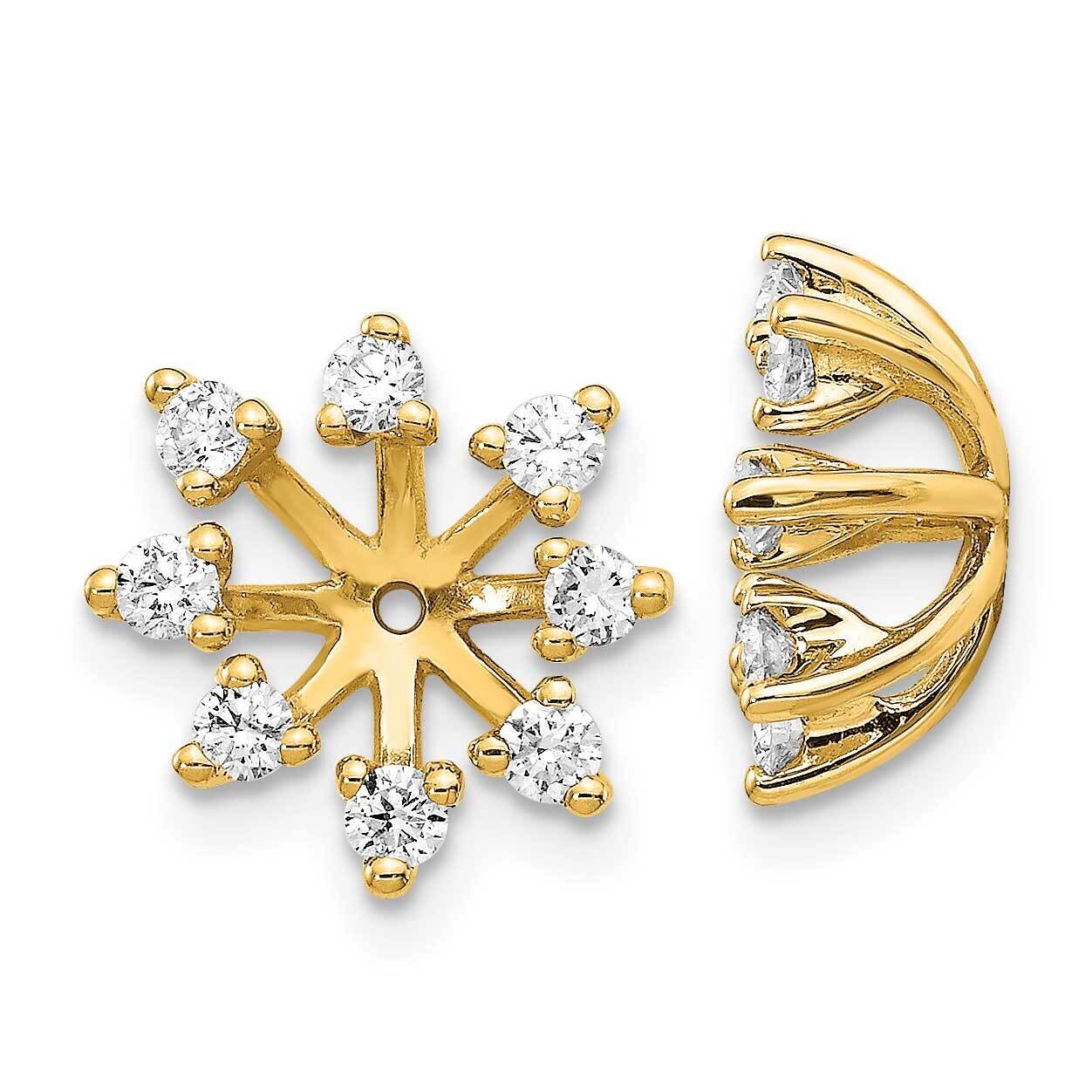 Aa Fancy Diamond Earring Jacket 14k Gold AA Diamond EJM5307-050-YA