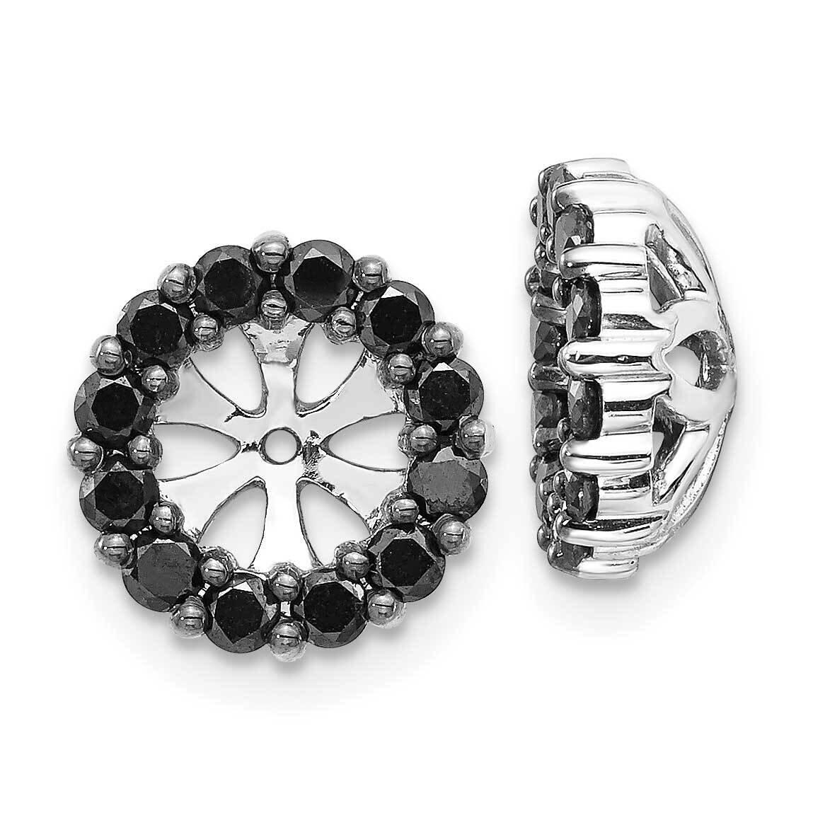 Black Diamond Earring Jackets 14k White Gold EJM5308-BK-075-WA, MPN: EJM5308-BK-075-WA, 191101537554