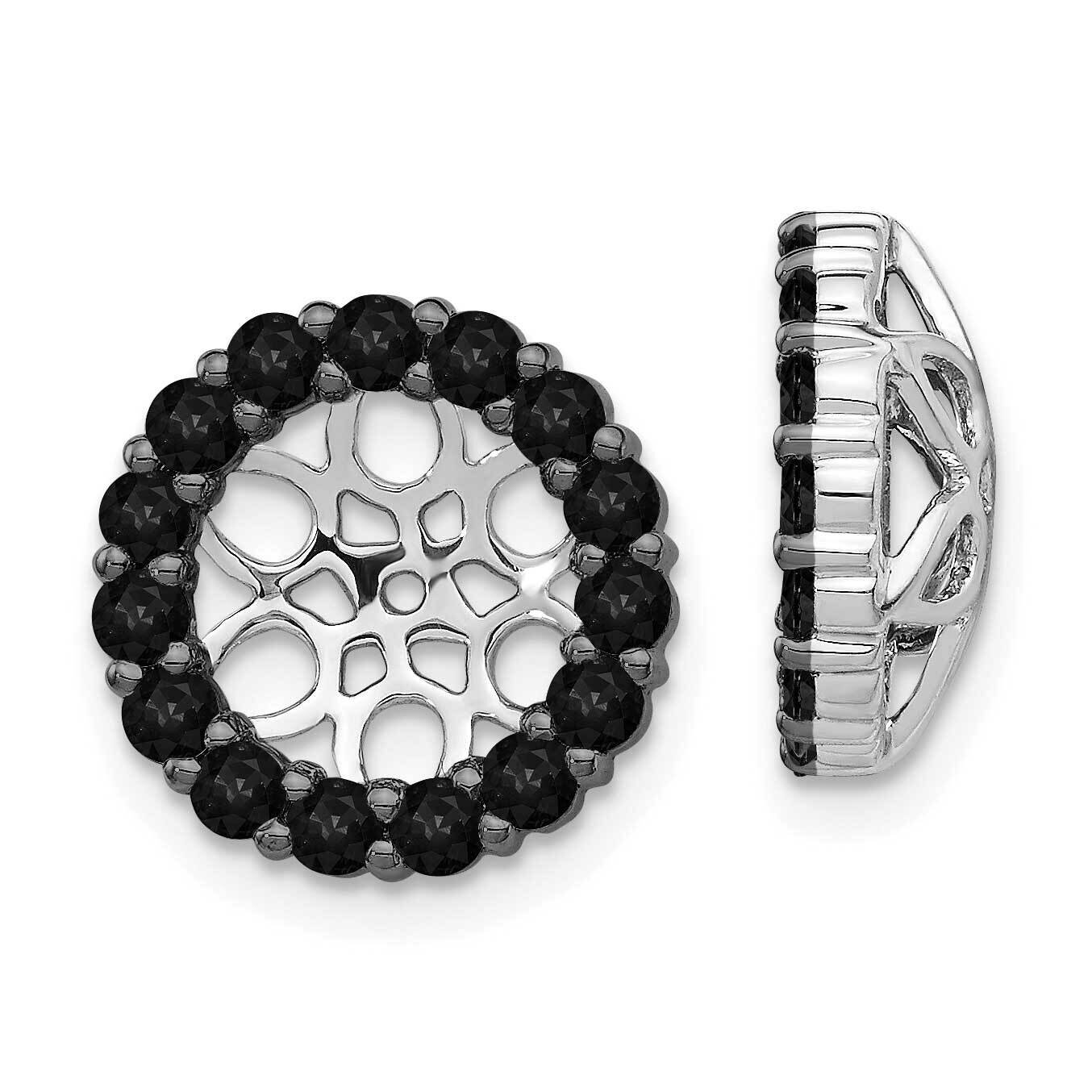 Black Diamond Earring Jackets 14k White Gold EJM5310-BK-110-WA, MPN: EJM5310-BK-110-WA, 191101537677