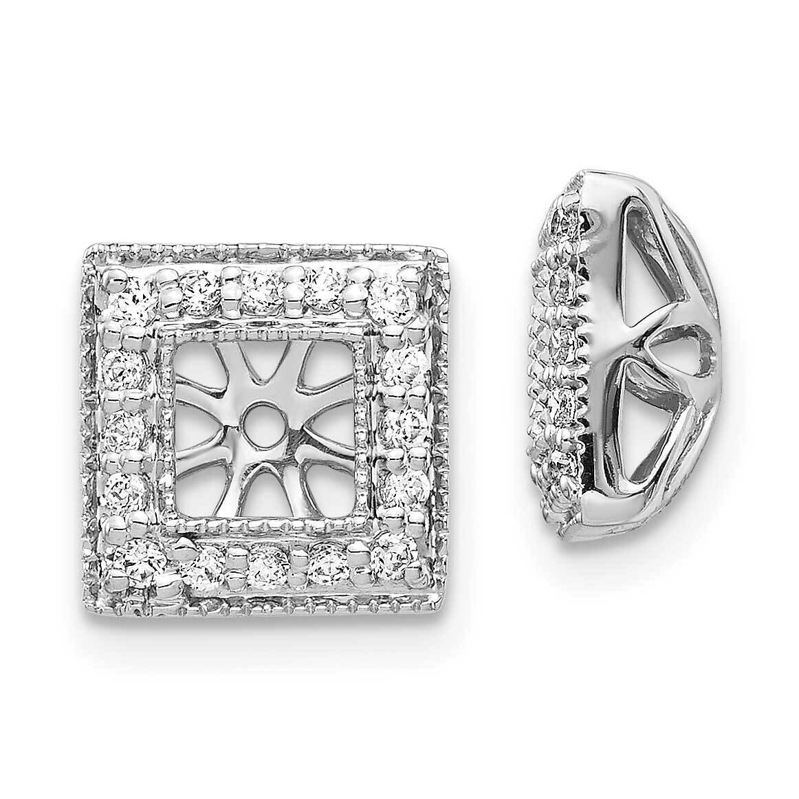 Square Jacket Earrings 14k White Gold Diamond EJM5313-025-WA, MPN: EJM5313-025-WA, 883957755243