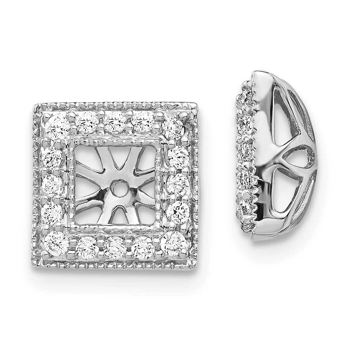 Square Jacket Earrings 14k White Gold Diamond EJM5313-033-WA, MPN: EJM5313-033-WA, 883957517551
