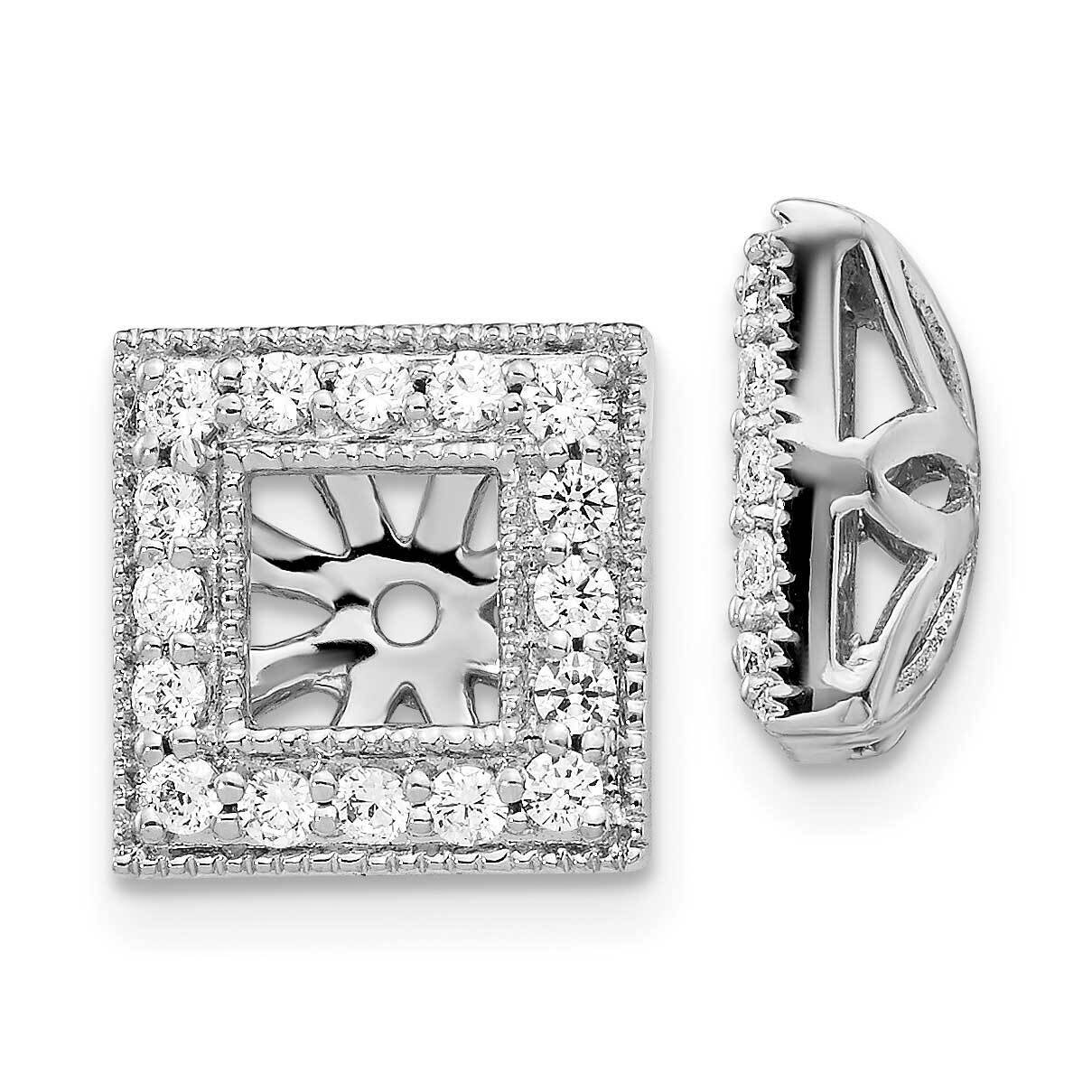 Square Jacket Earrings 14k White Gold Diamond EJM5313-050-WA, MPN: EJM5313-050-WA, 191101537714