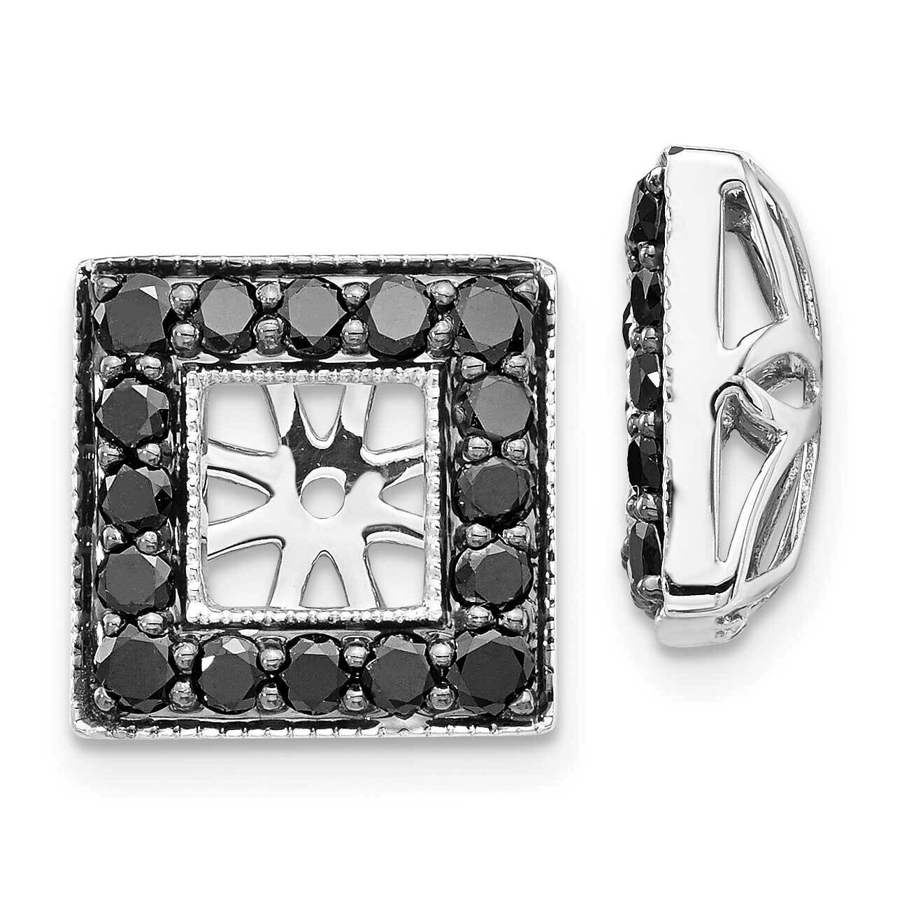 Black Diamond Square Jacket Earrings 14k White Gold EJM5315-BK-088-WA, MPN: EJM5315-BK-088-WA, 1911…
