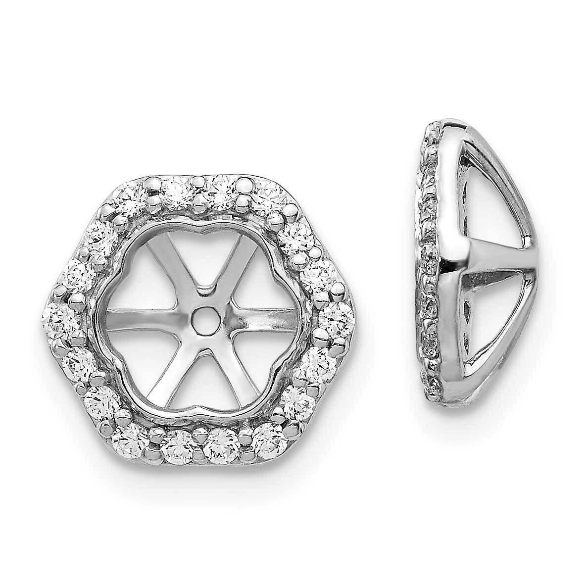 Earring Jackets 14k White Gold Diamond EJM5317-033-WA, MPN: EJM5317-033-WA, 191101417443