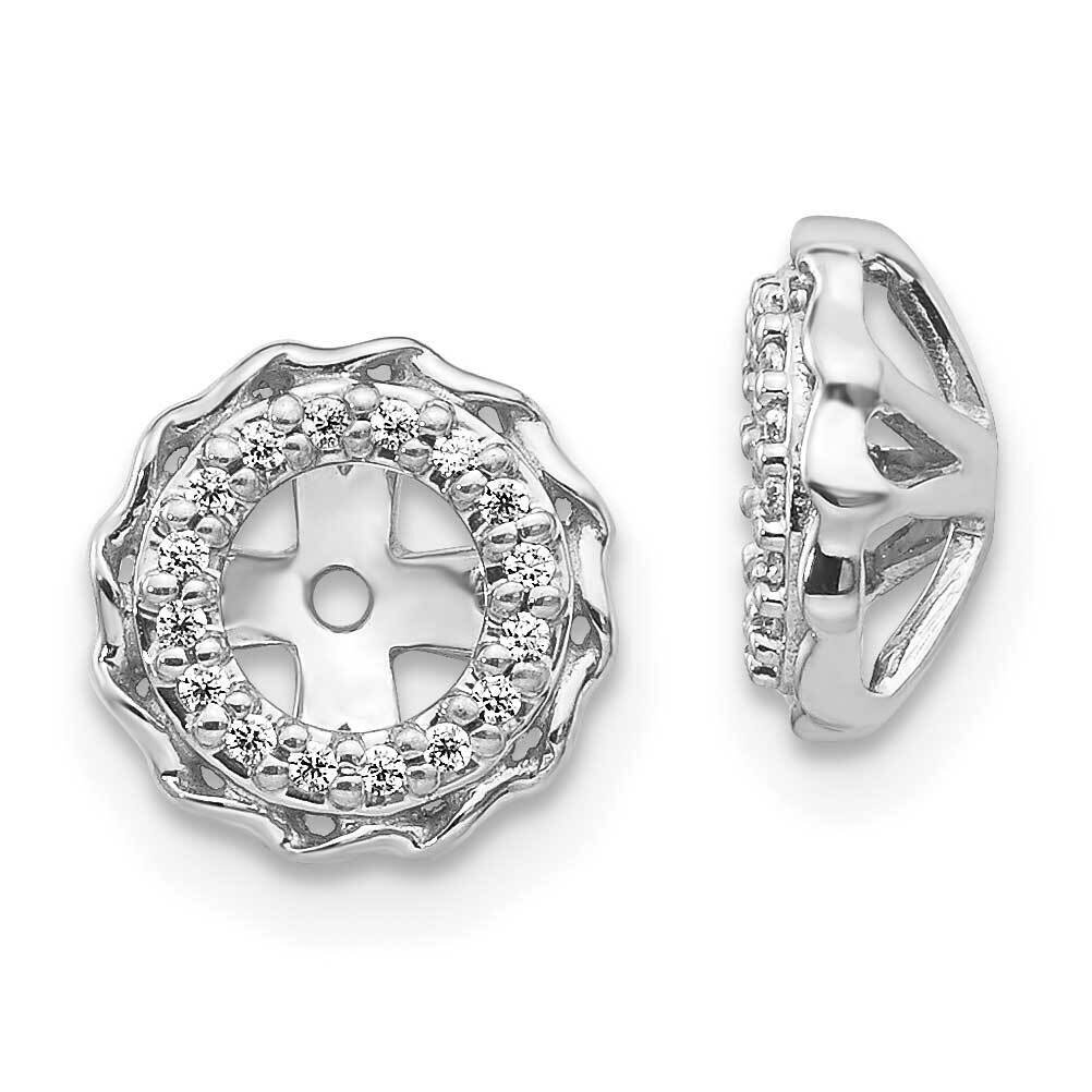 Twisted Edge Diamond Earring Jackets 14k White Gold EJM5318-010-WA, MPN: EJM5318-010-WA, 1911014174…