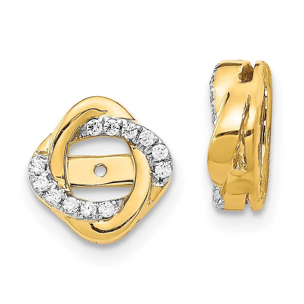 Twisted Diamond Jacket Earring 14k Yellow Gold EJM5320-013-YA, MPN: EJM5320-013-YA, 191101392214
