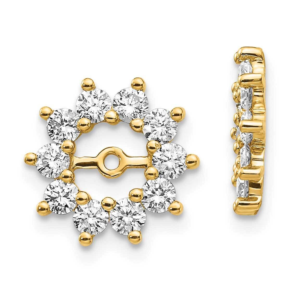 Aa Fancy Diamond Earring Jacket 14k Gold AA Diamond EJM5324-075-YA