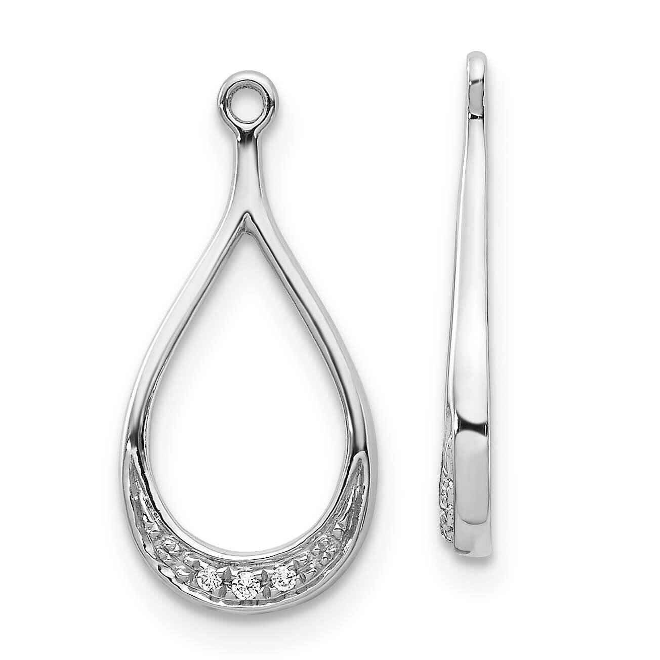 Earring Jackets 14k White Gold Diamond EJM5335-002-WA, MPN: EJM5335-002-WA, 191101392238