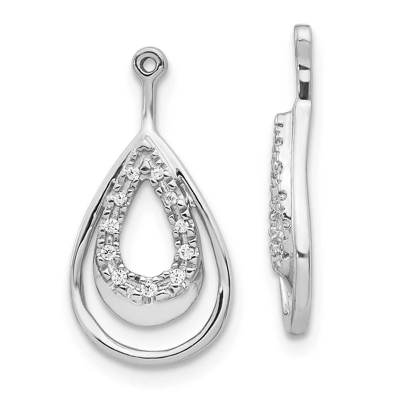 Double Teardrop Diamond Earring Jackets 14k White Gold EJM5335-008-WA, MPN: EJM5335-008-WA, 1911013…