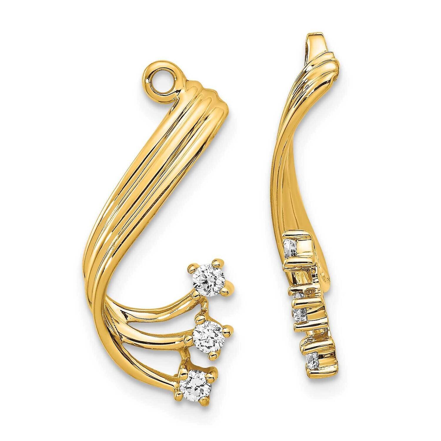 Aa Fancy Twist Diamond Earring Jacket 14k Gold AA Diamond EJM5339-020-YA