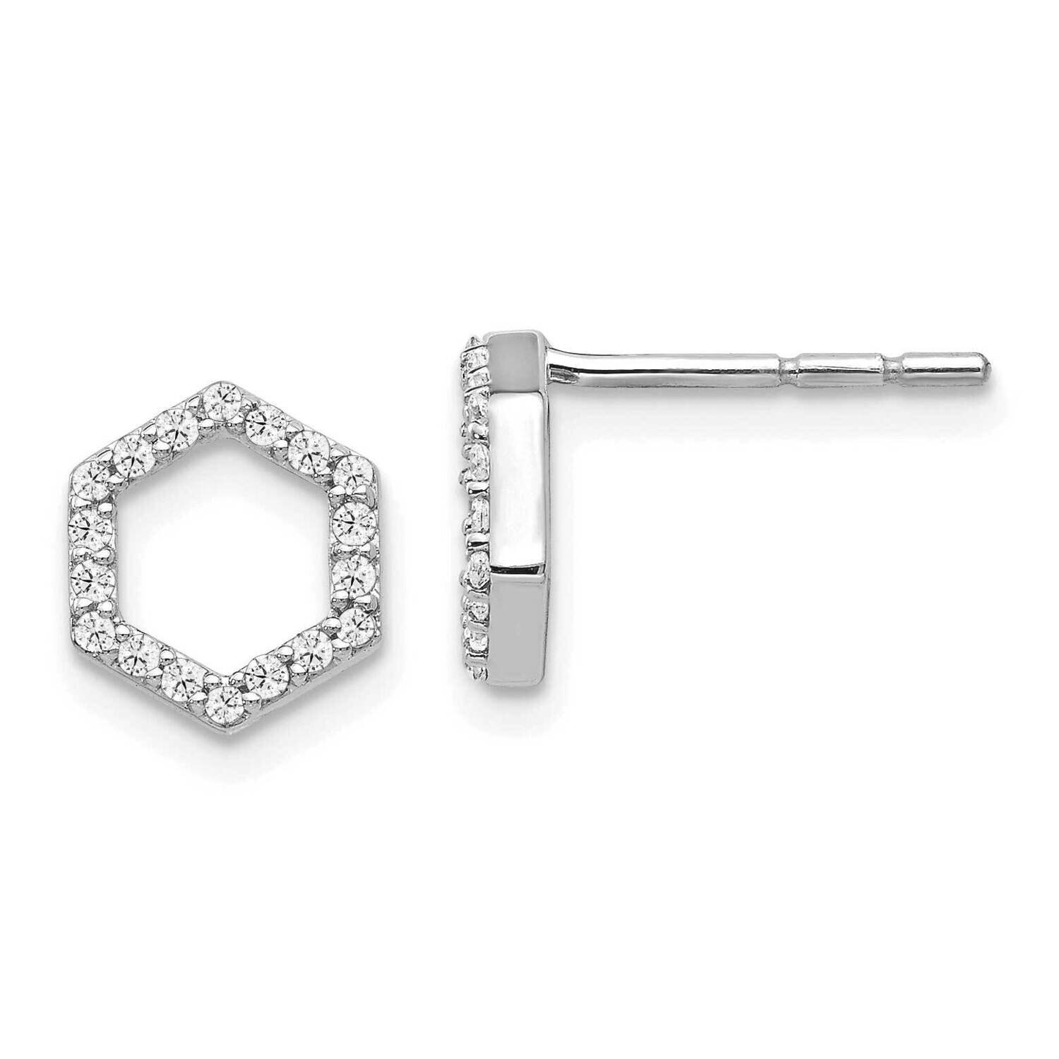 Diamond Vs/Si D E F Hexagon Earrings 14k White Gold True Origin Lab Grown EM1005-020-WLD, MPN: EM10…