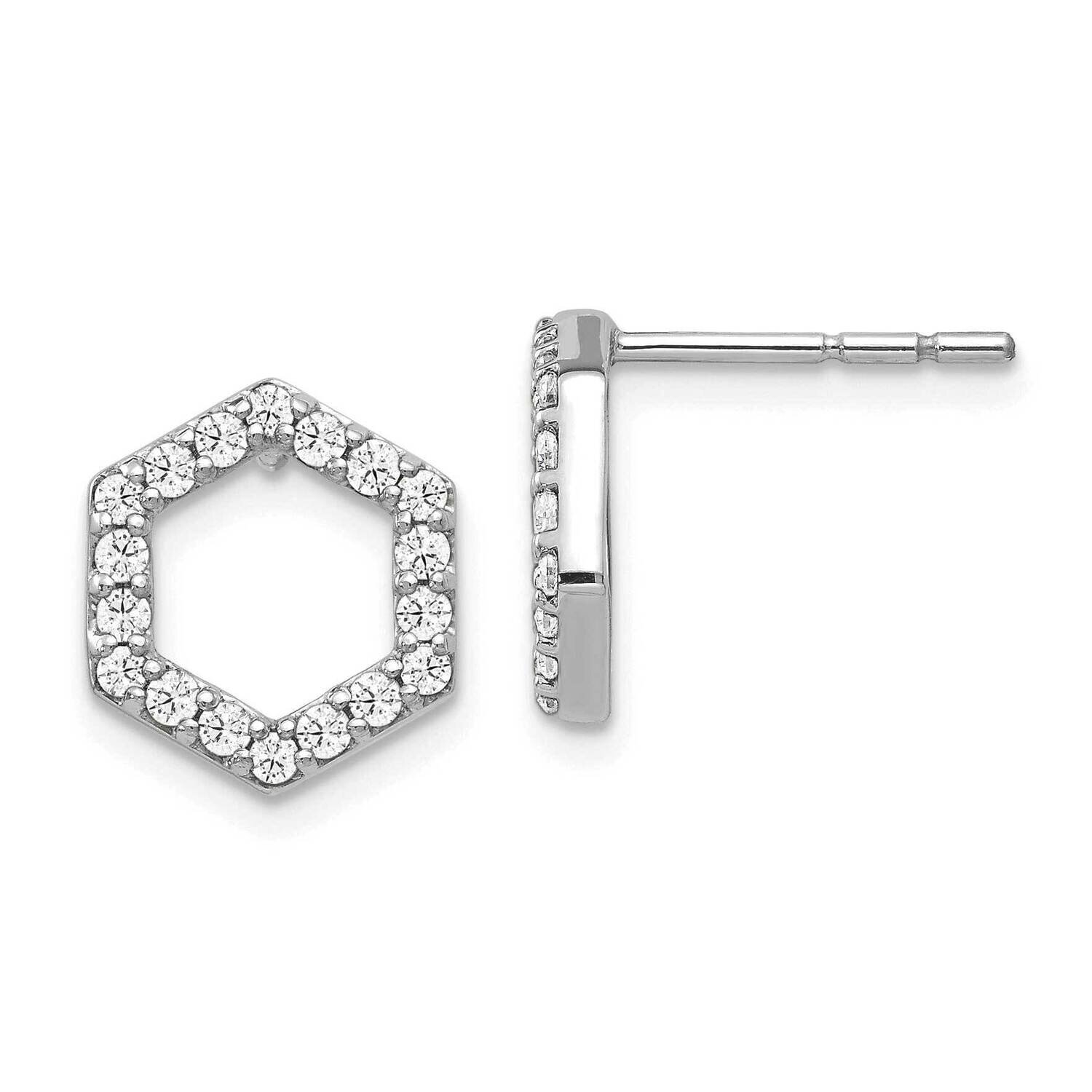 Diamond Vs/Si D E F Hexagon Earrings 14k White Gold True Origin Lab Grown EM1005-050-WLD, MPN: EM10…