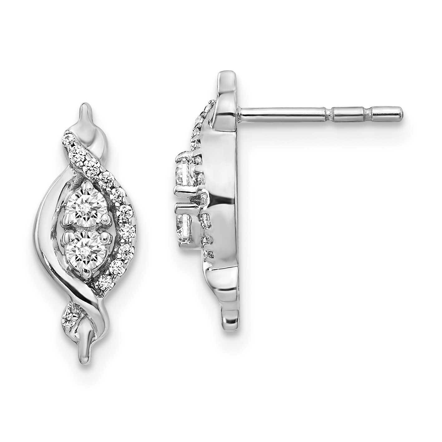 Fancy Earrings 14k White Gold Diamond EM3838-025-WA, MPN: EM3838-025-WA, 883957374352